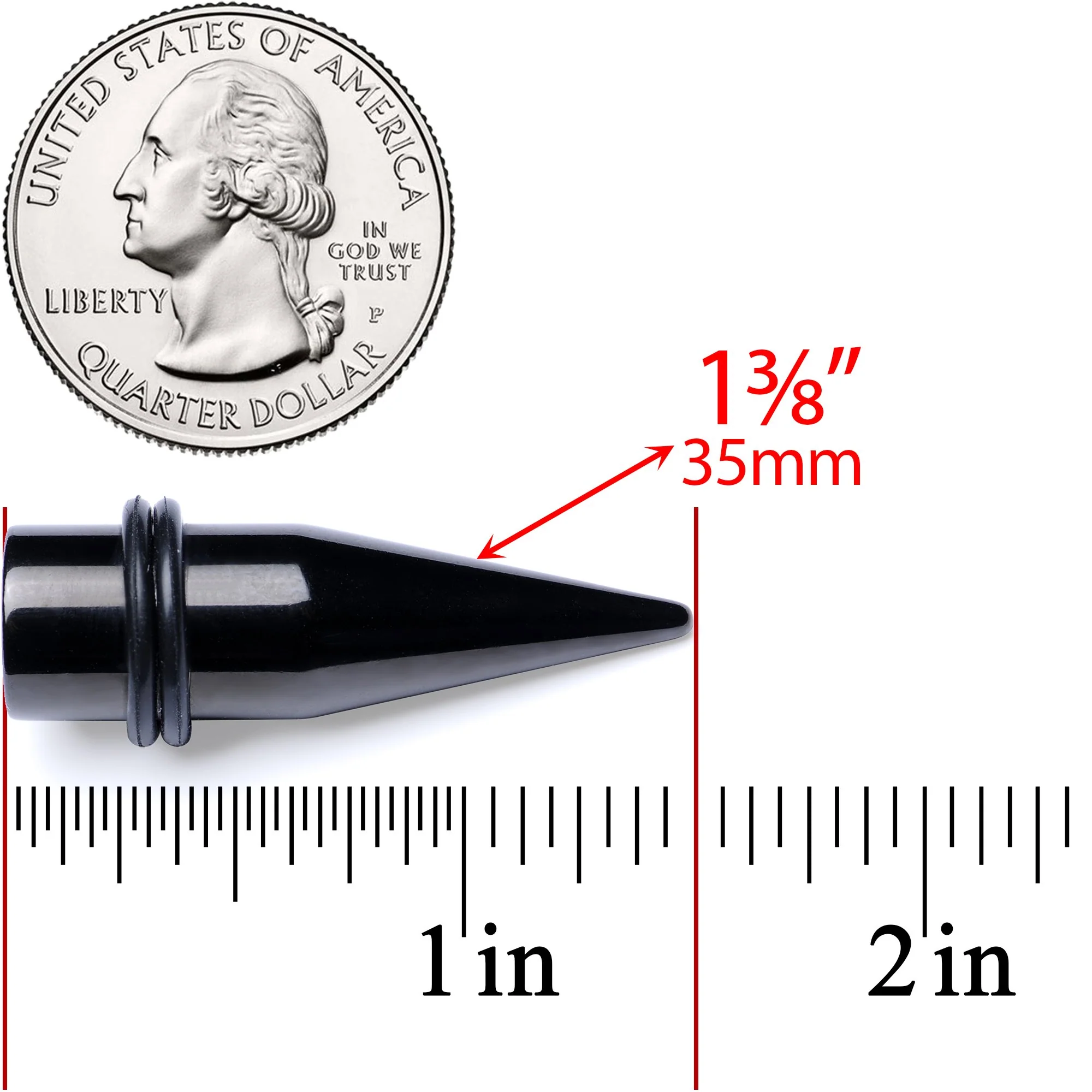 Black PVD Straight Plug and Taper Set Sizes 5mm to 10mm - Image 4