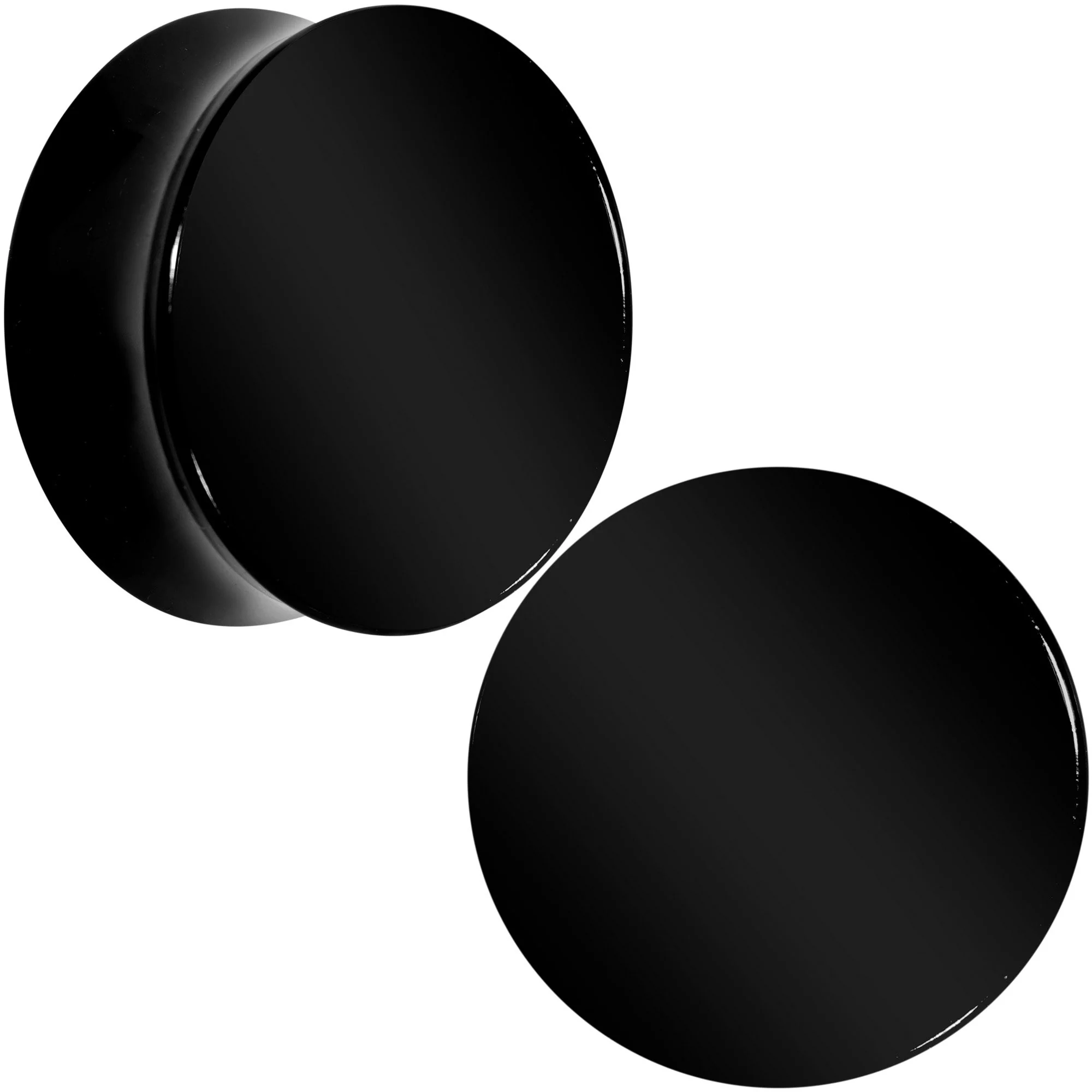 Black UV Acrylic Saddle Plug Set 5mm to 25mm - Image 11