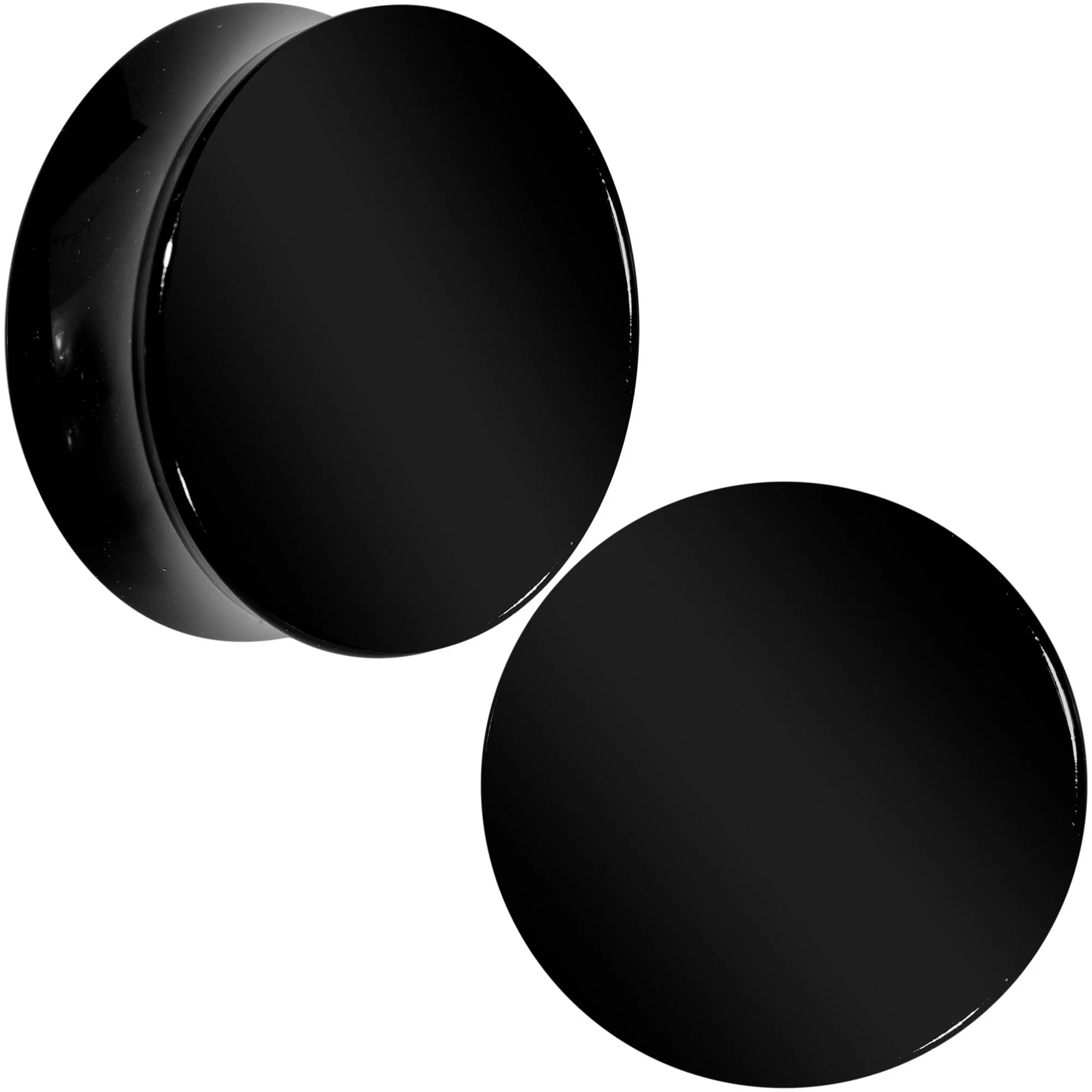 Black UV Acrylic Saddle Plug Set 5mm to 25mm - Image 12