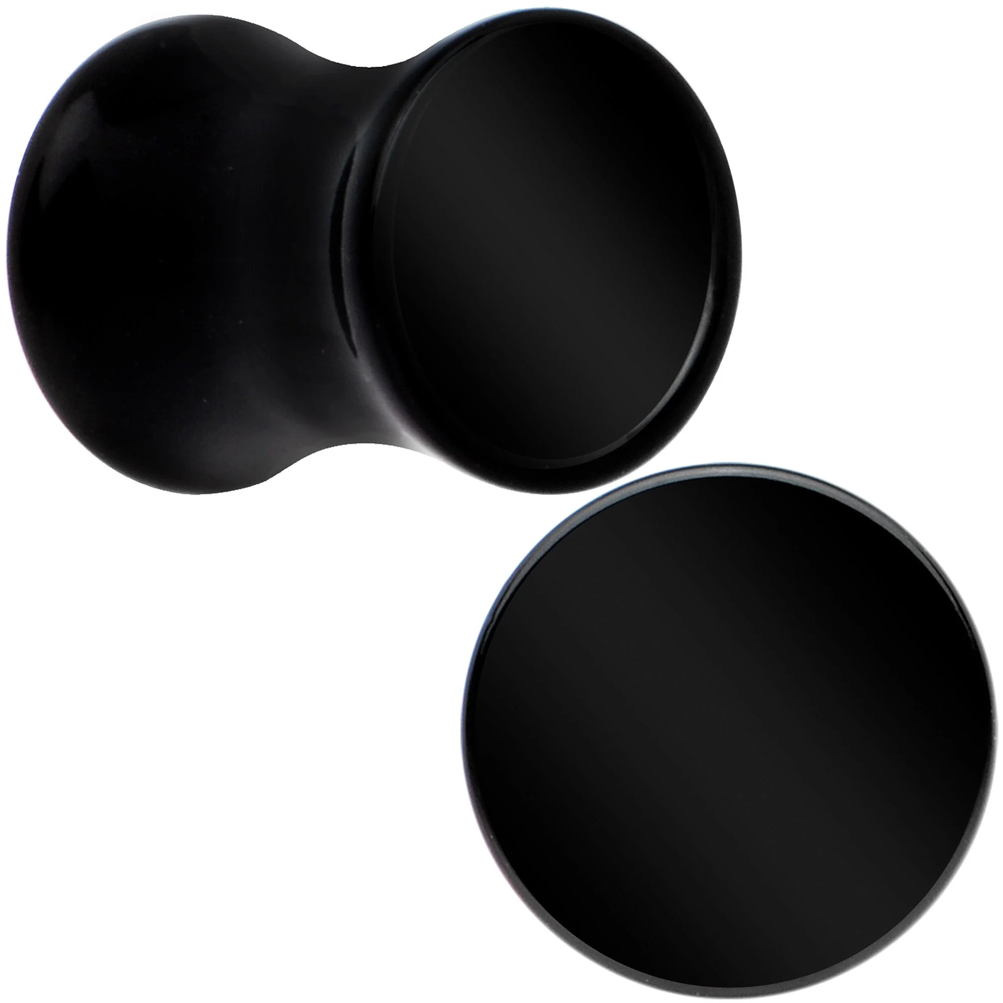 Black UV Acrylic Saddle Plug Set 5mm to 25mm - Image 5