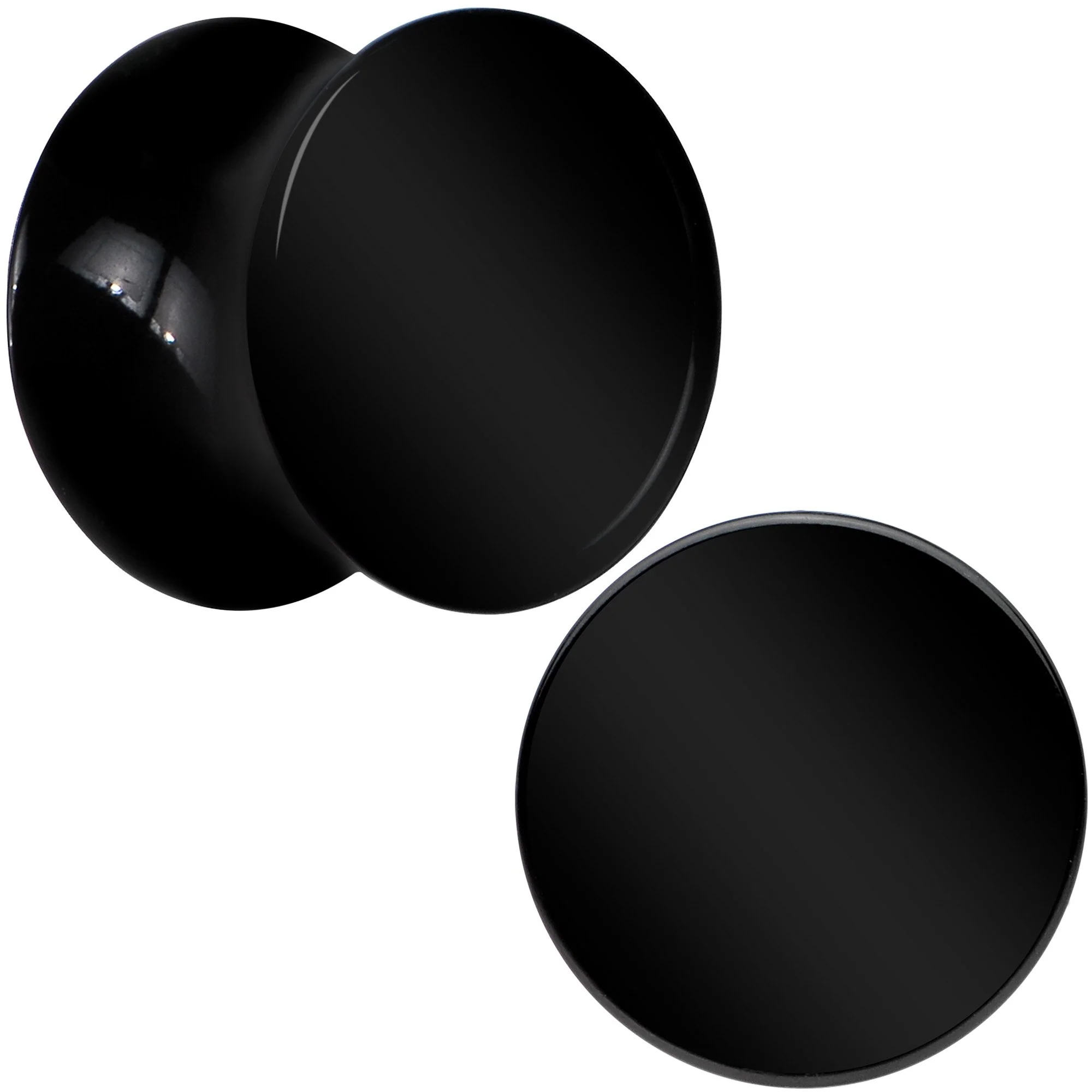 Black UV Acrylic Saddle Plug Set 5mm to 25mm - Image 6