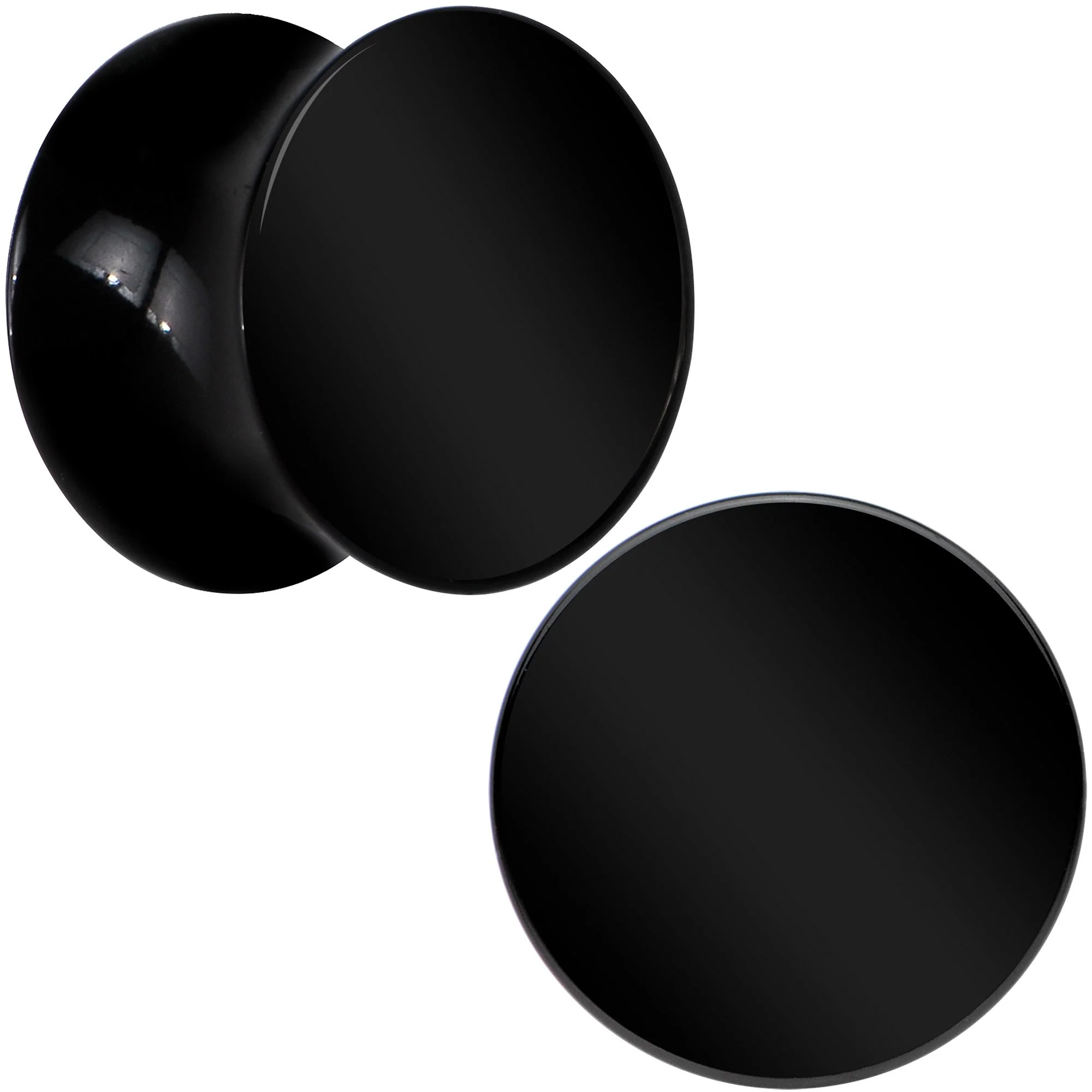 Black UV Acrylic Saddle Plug Set 5mm to 25mm - Image 7