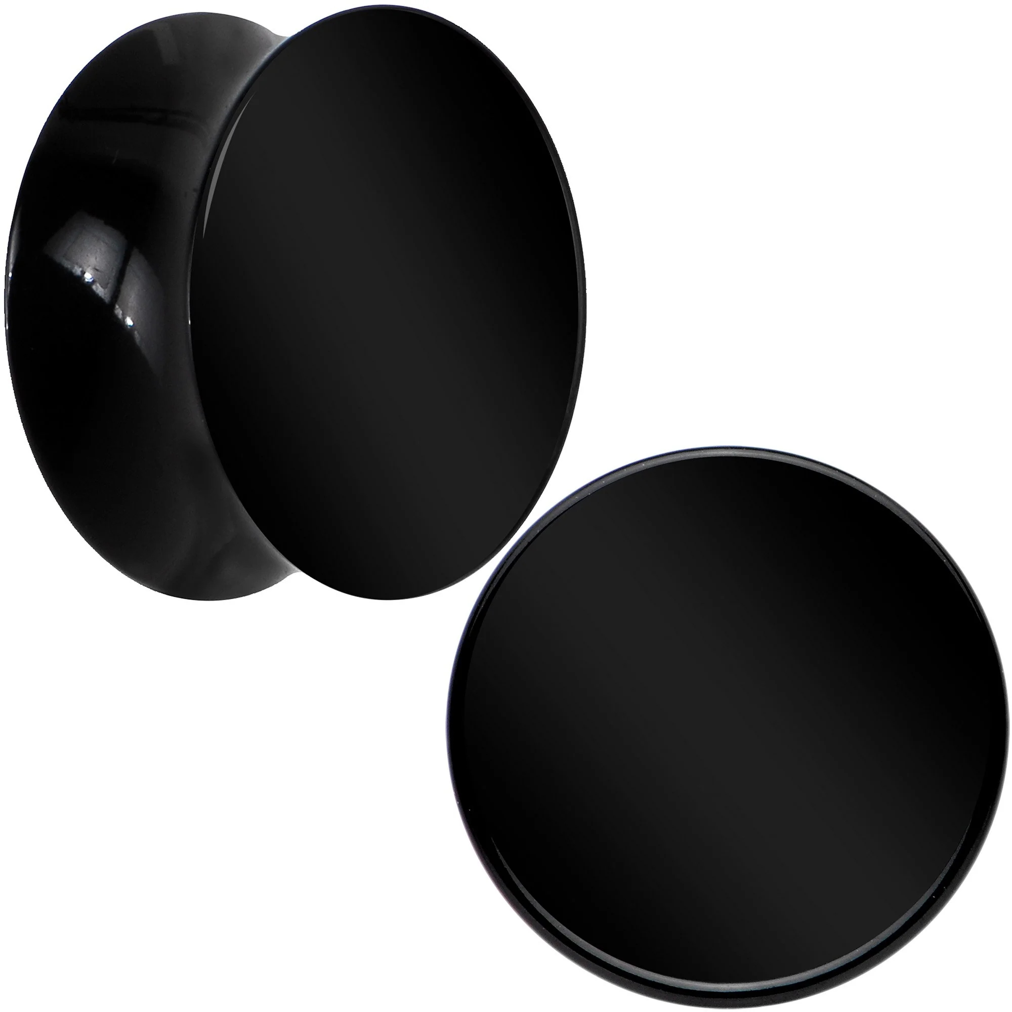 Black UV Acrylic Saddle Plug Set 5mm to 25mm - Image 8