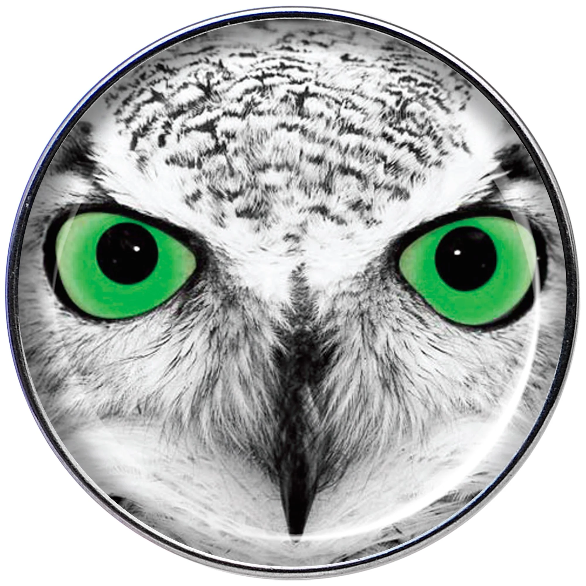 Black White Owl Barbell Tongue Ring - Image 2