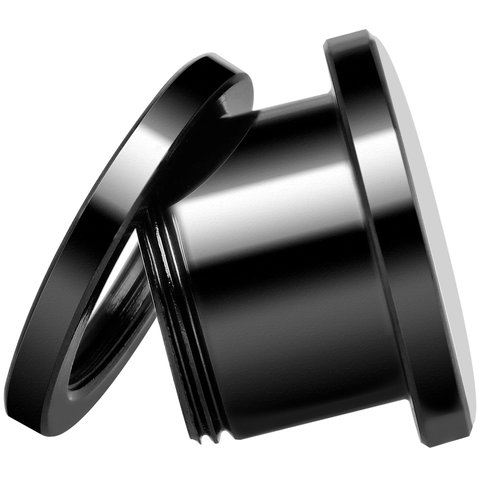Black White Owl Black Anodized Screw Fit Plug Set 1/2 - Image 4