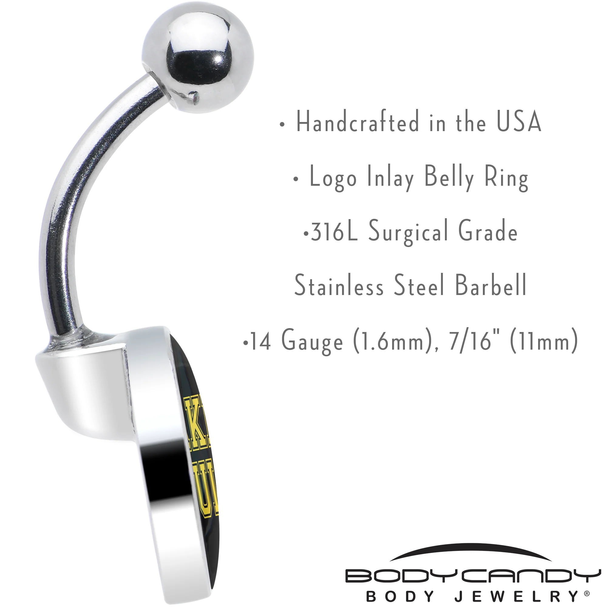 Black Yellow Fake Adult Belly Ring by Onyx O - Image 7