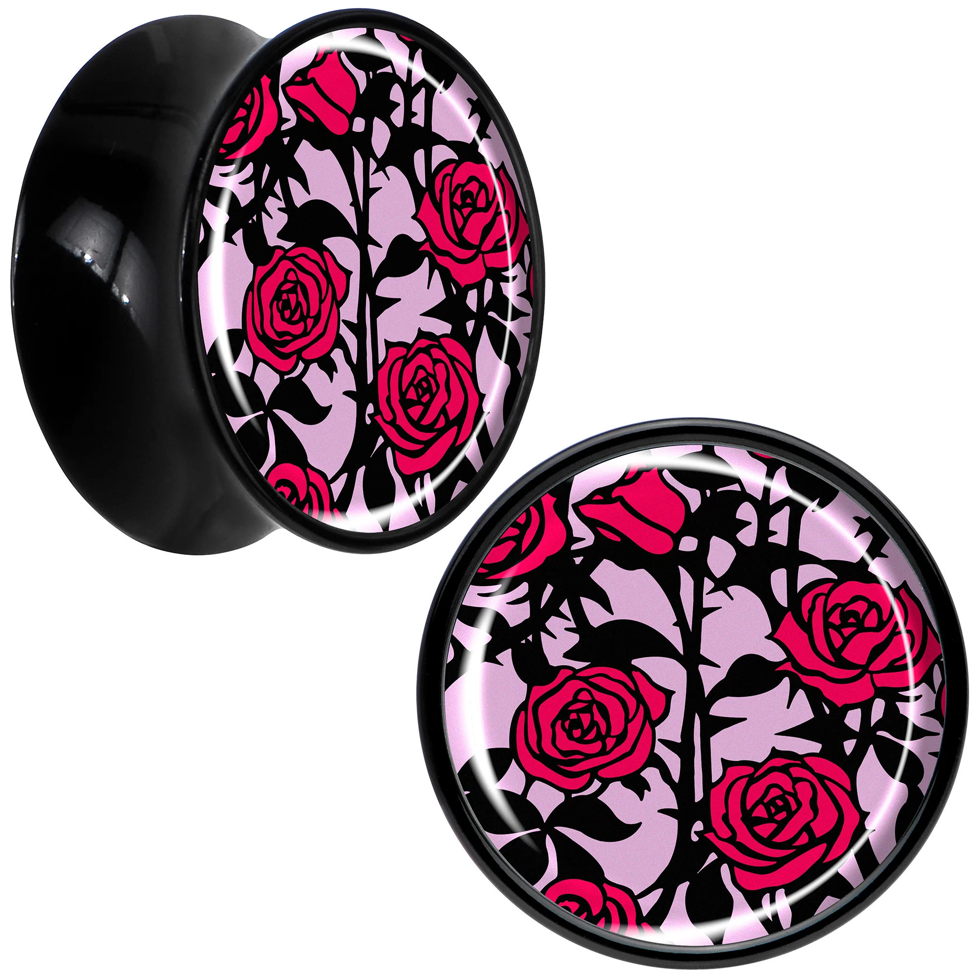 Blossom Creation Floral Love of Roses Black Acrylic Saddle Plug Set by Onyx O - Image 10