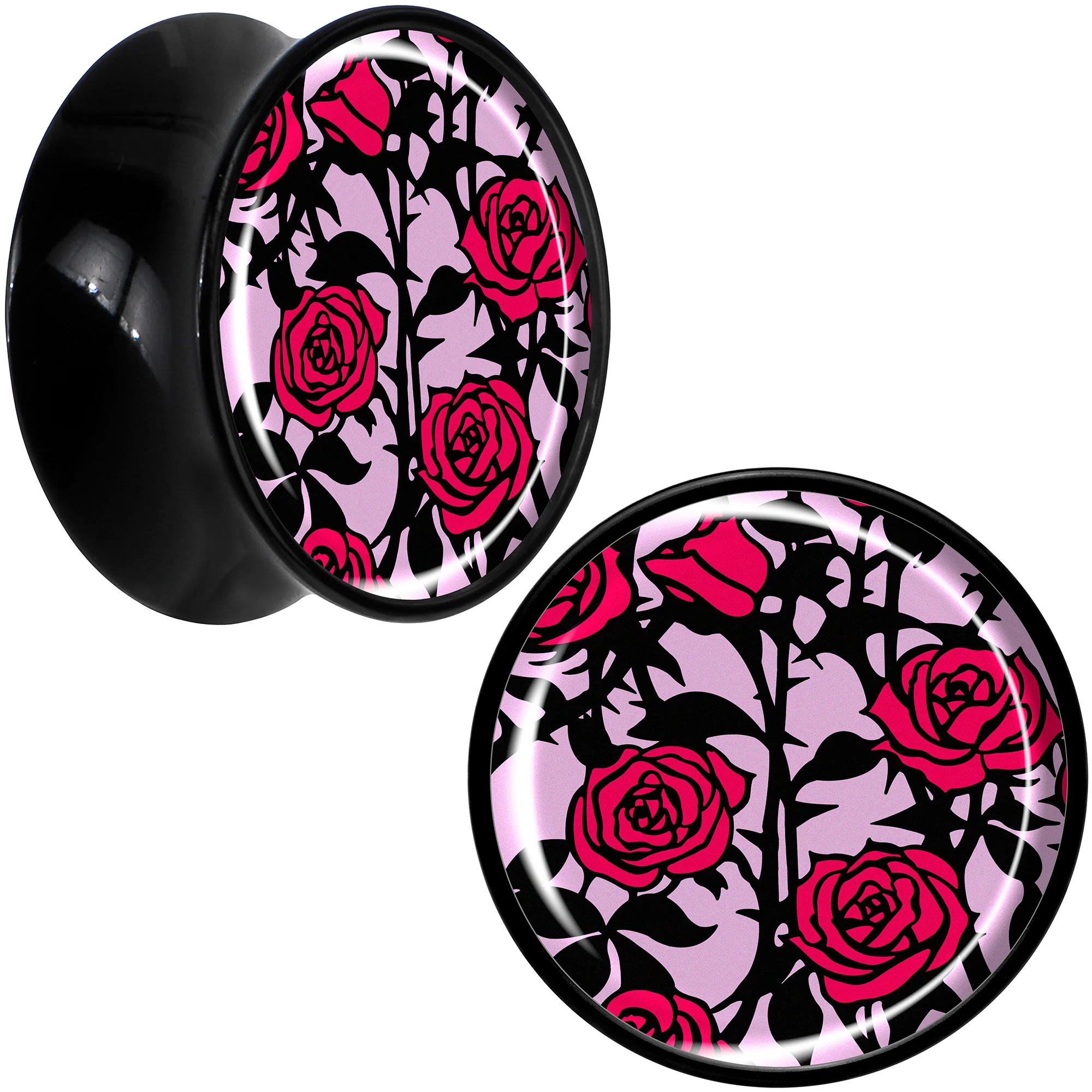 Blossom Creation Floral Love of Roses Black Acrylic Saddle Plug Set by Onyx O - Image 11