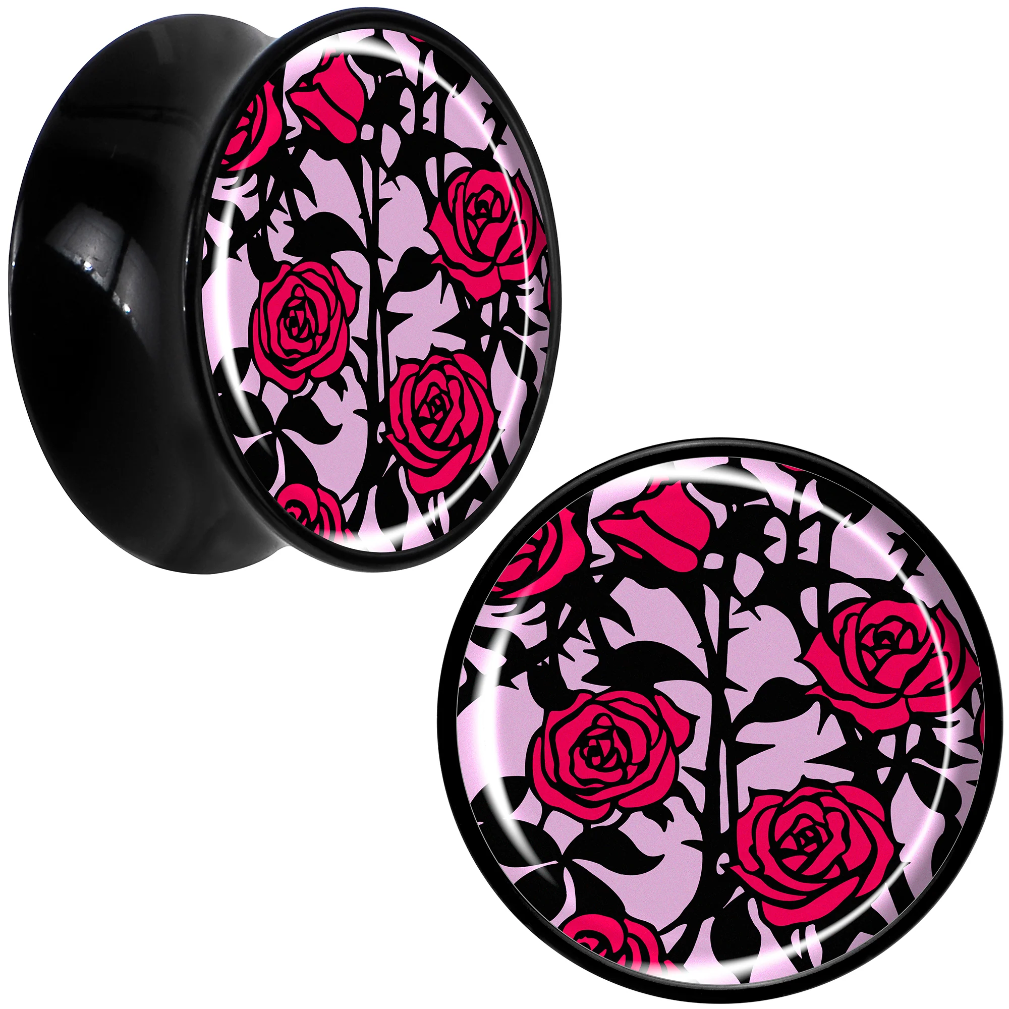Blossom Creation Floral Love of Roses Black Acrylic Saddle Plug Set by Onyx O - Image 12