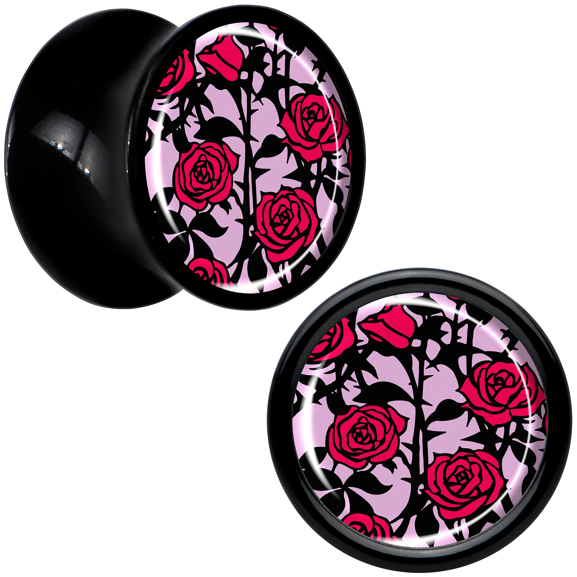 Blossom Creation Floral Love of Roses Black Acrylic Saddle Plug Set by Onyx O - Image 13