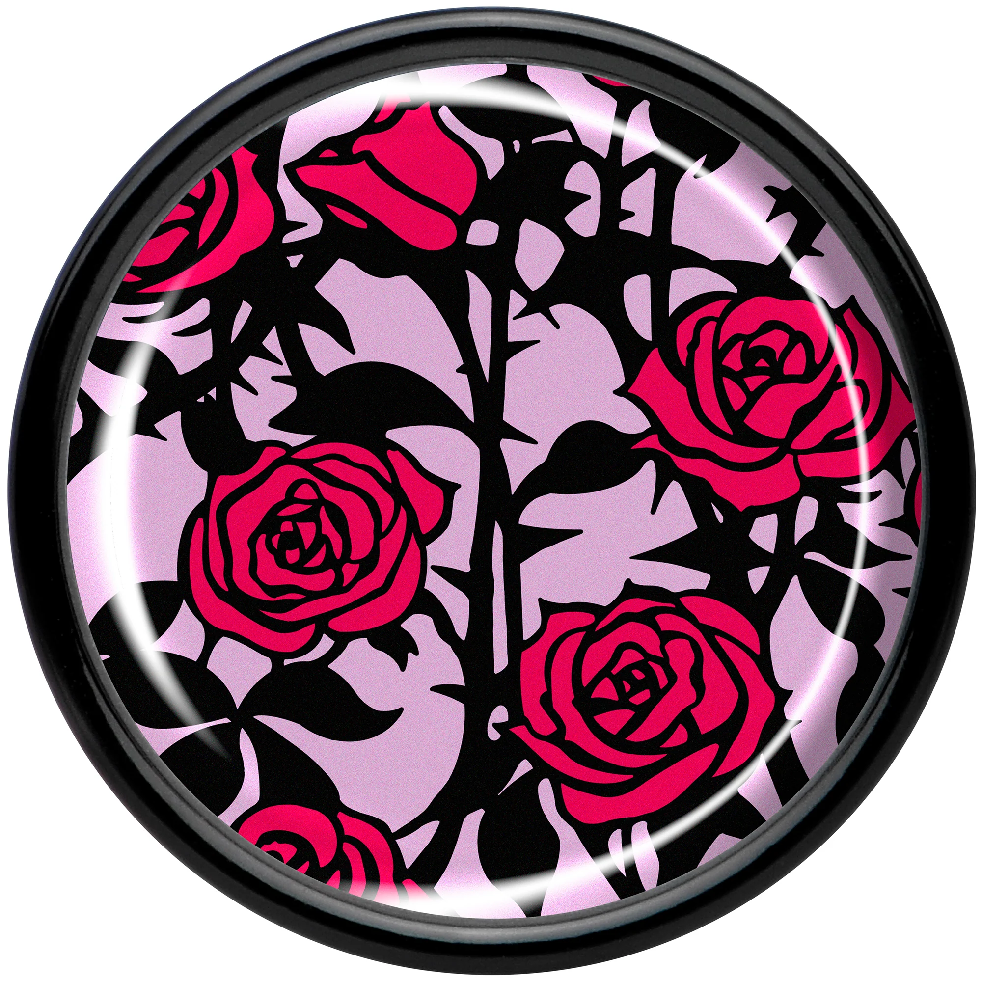 Blossom Creation Floral Love of Roses Black Acrylic Saddle Plug Set by Onyx O - Image 4