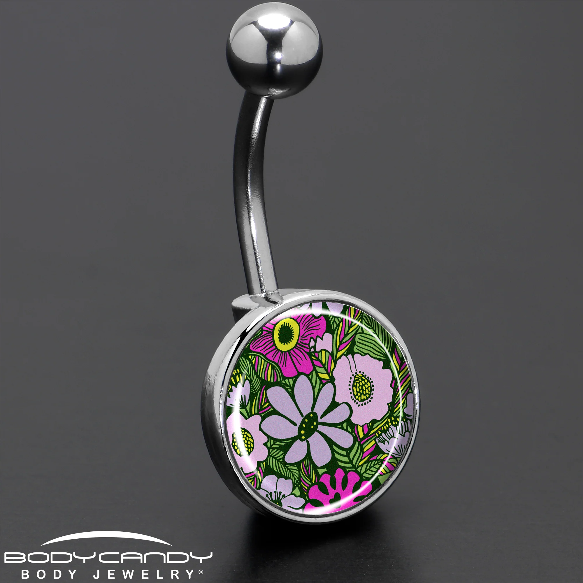 Blossom Creation Paradise of Pink Flowers Belly Ring by Onyx O - Image 8