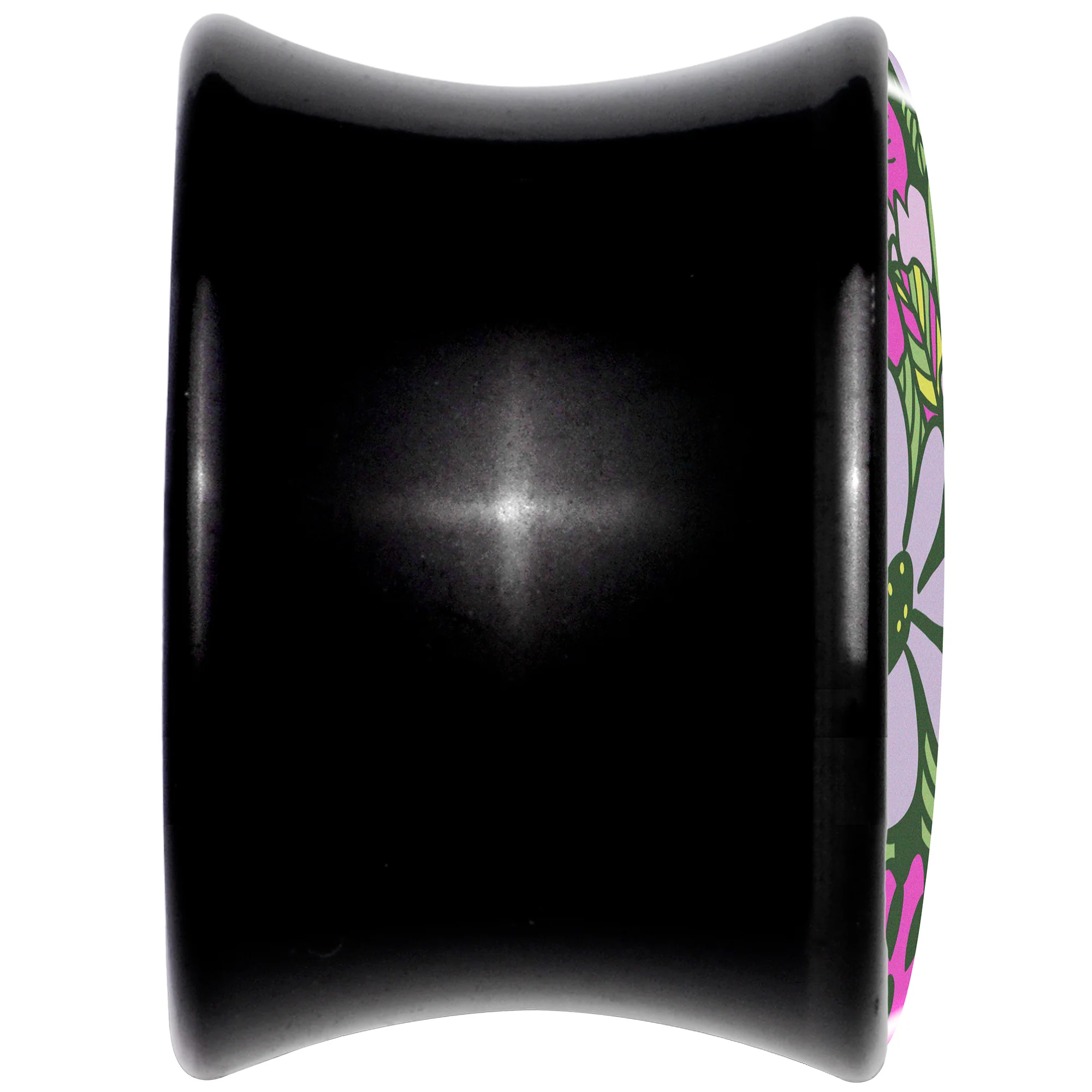 Blossom Creation Paradise of Pink Flowers Black Acrylic Saddle Plug Set by Onyx O - Image 5
