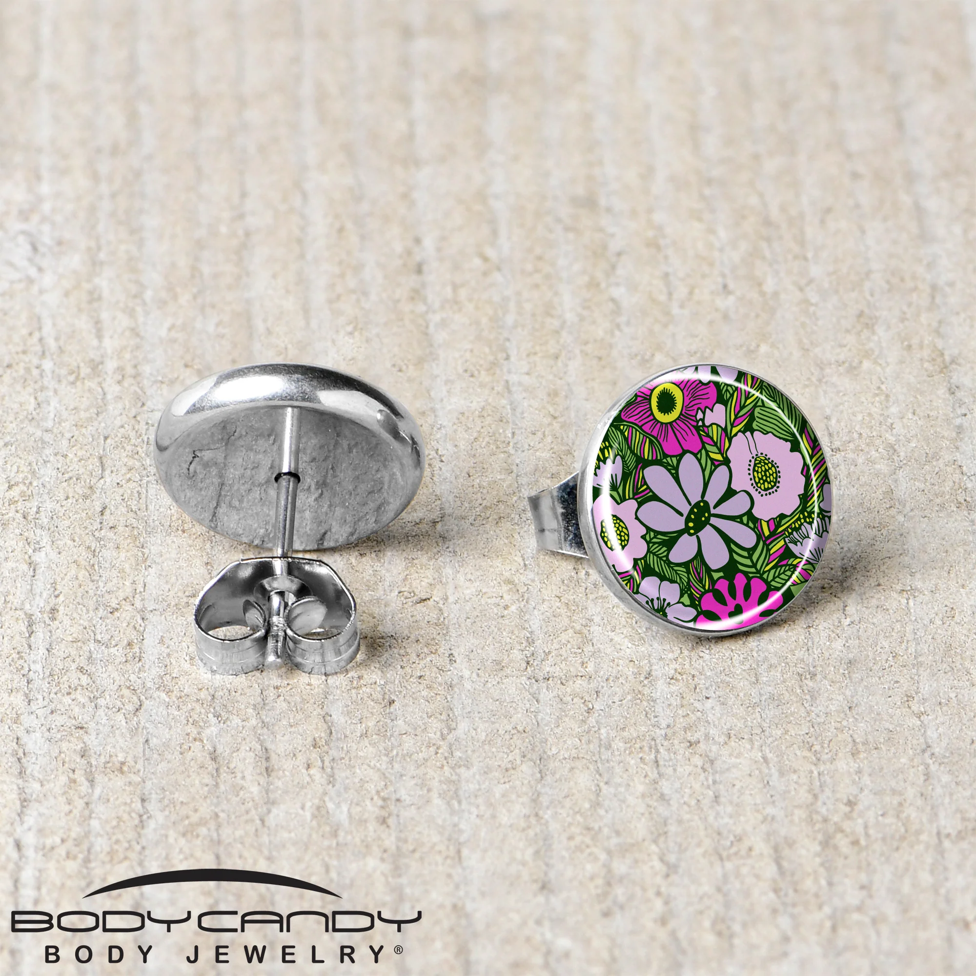Blossom Creation Paradise of Pink Flowers Stud Earrings by Onyx O - Image 5