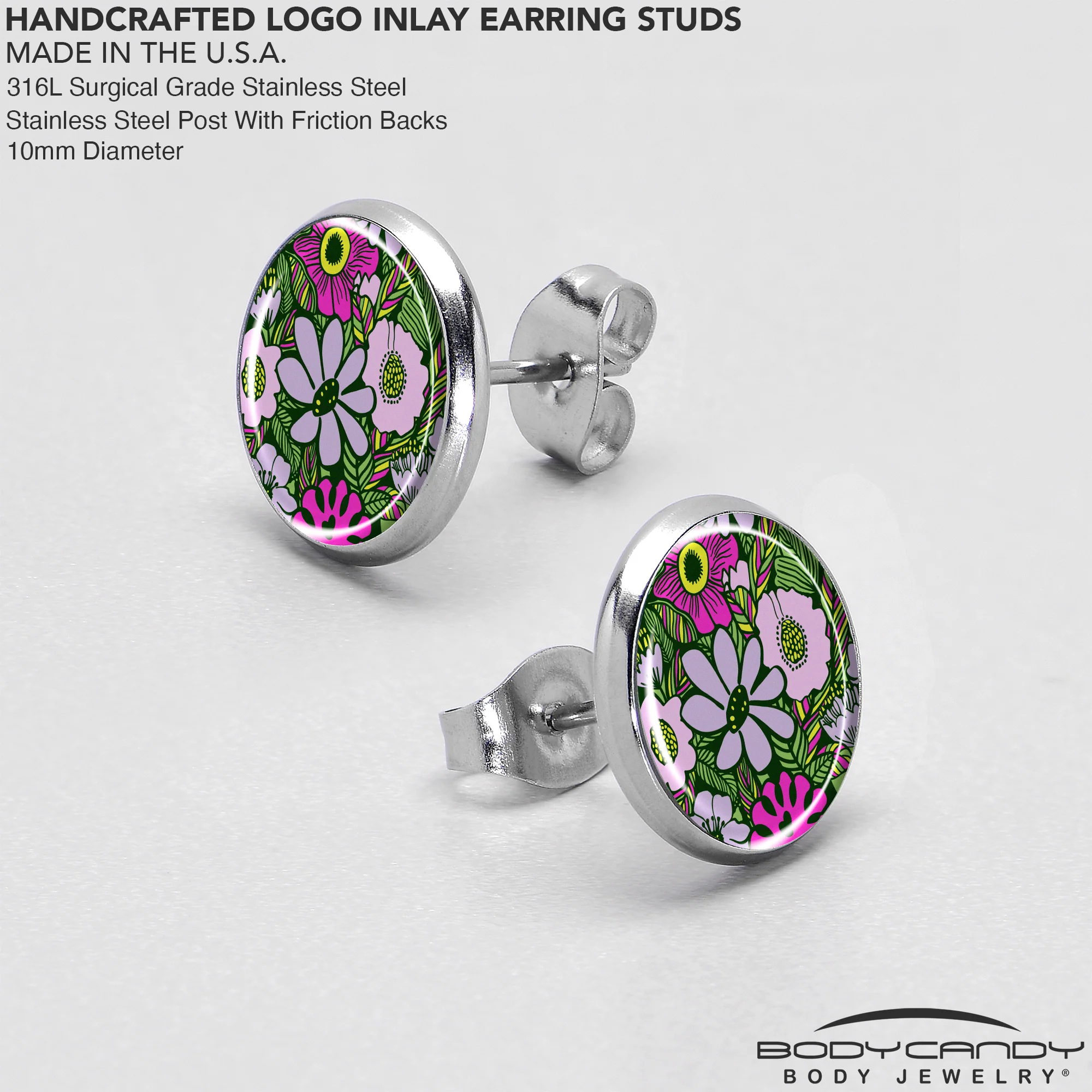 Blossom Creation Paradise of Pink Flowers Stud Earrings by Onyx O - Image 7