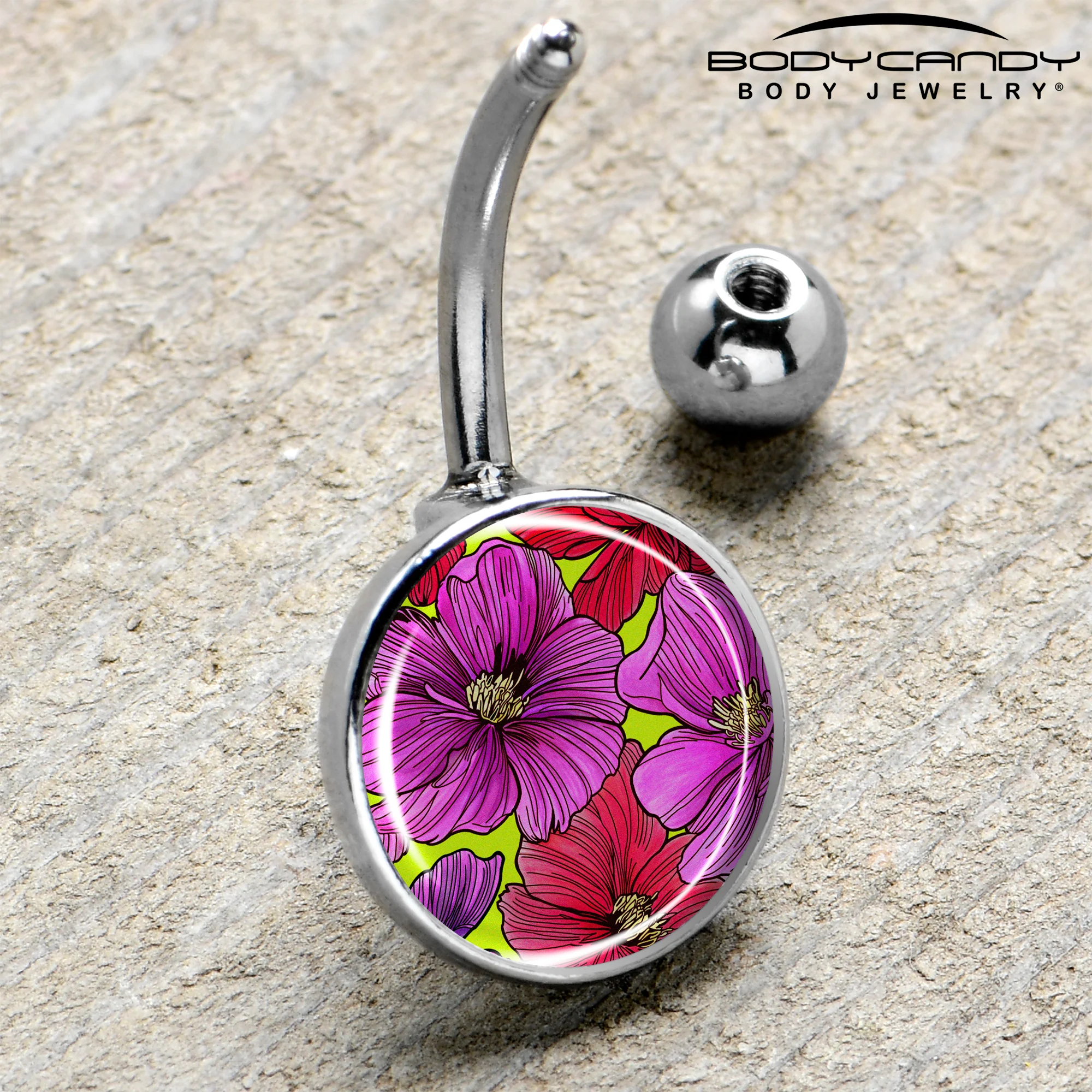 Blossom Creation Tropical Floral Flowers Belly Ring by Onyx O - Image 4