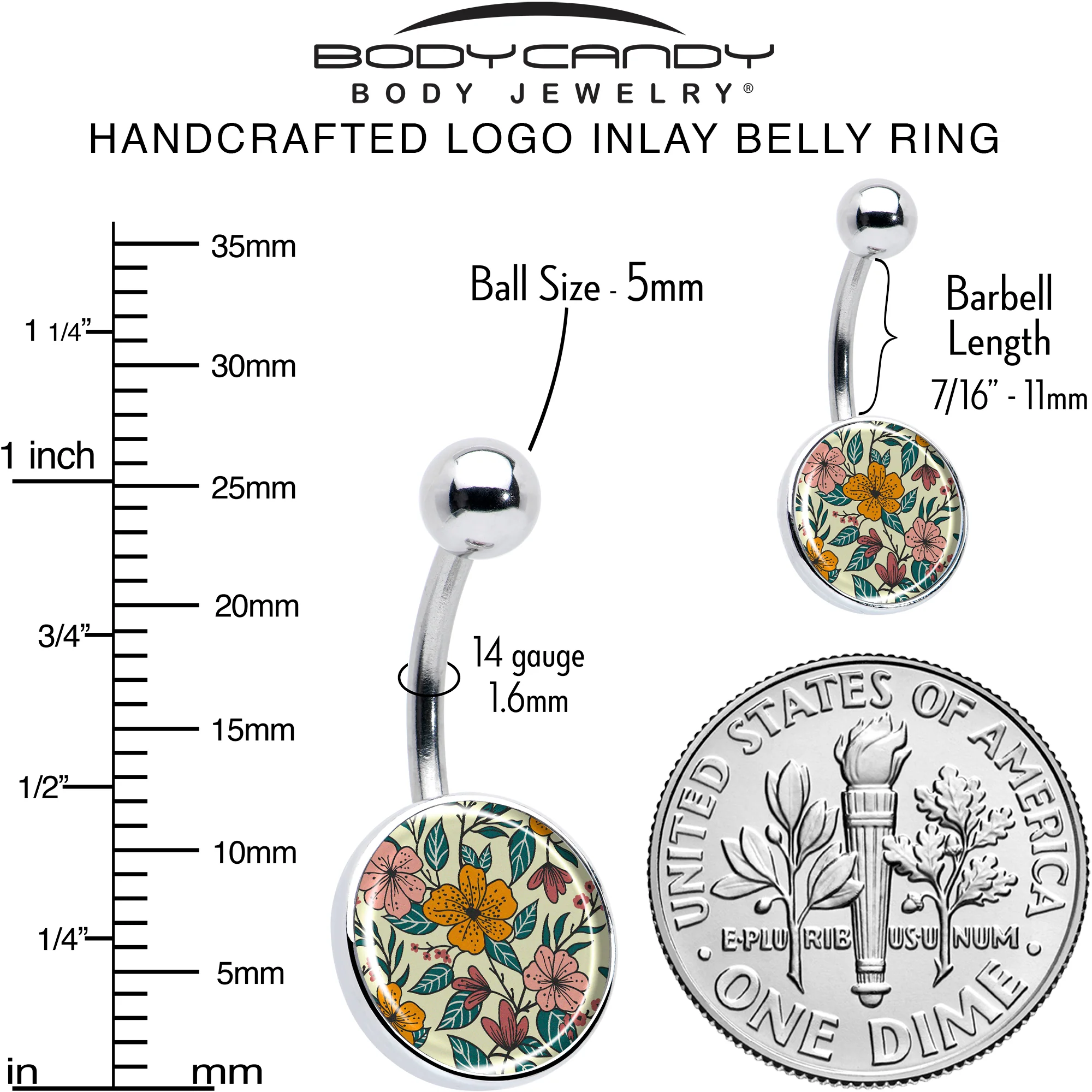 Blossom Creation Wildflower Flowers Belly Ring by Onyx O - Image 6