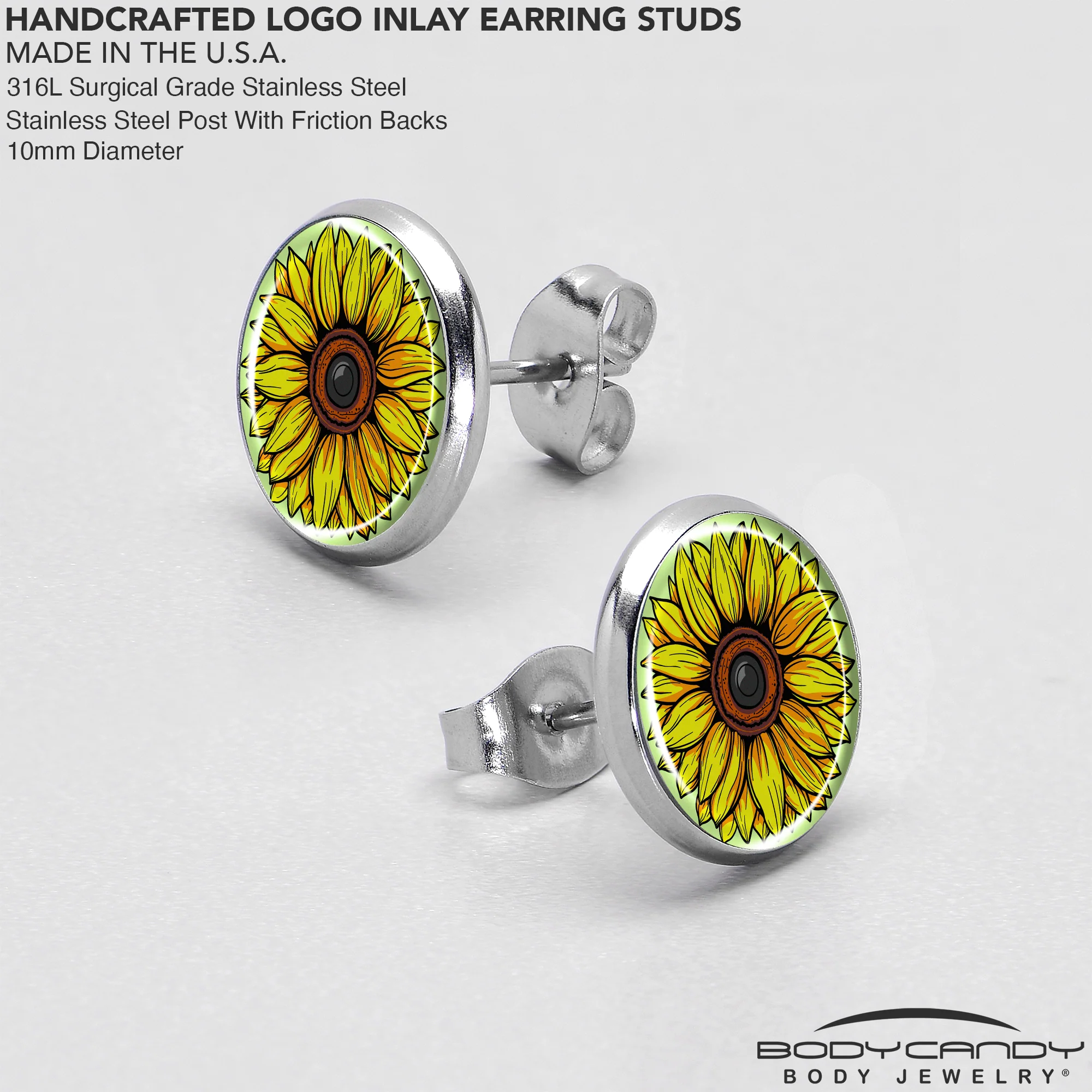 Blossom Creation Yellow Sunflower Stud Earrings by Onyx O - Image 7