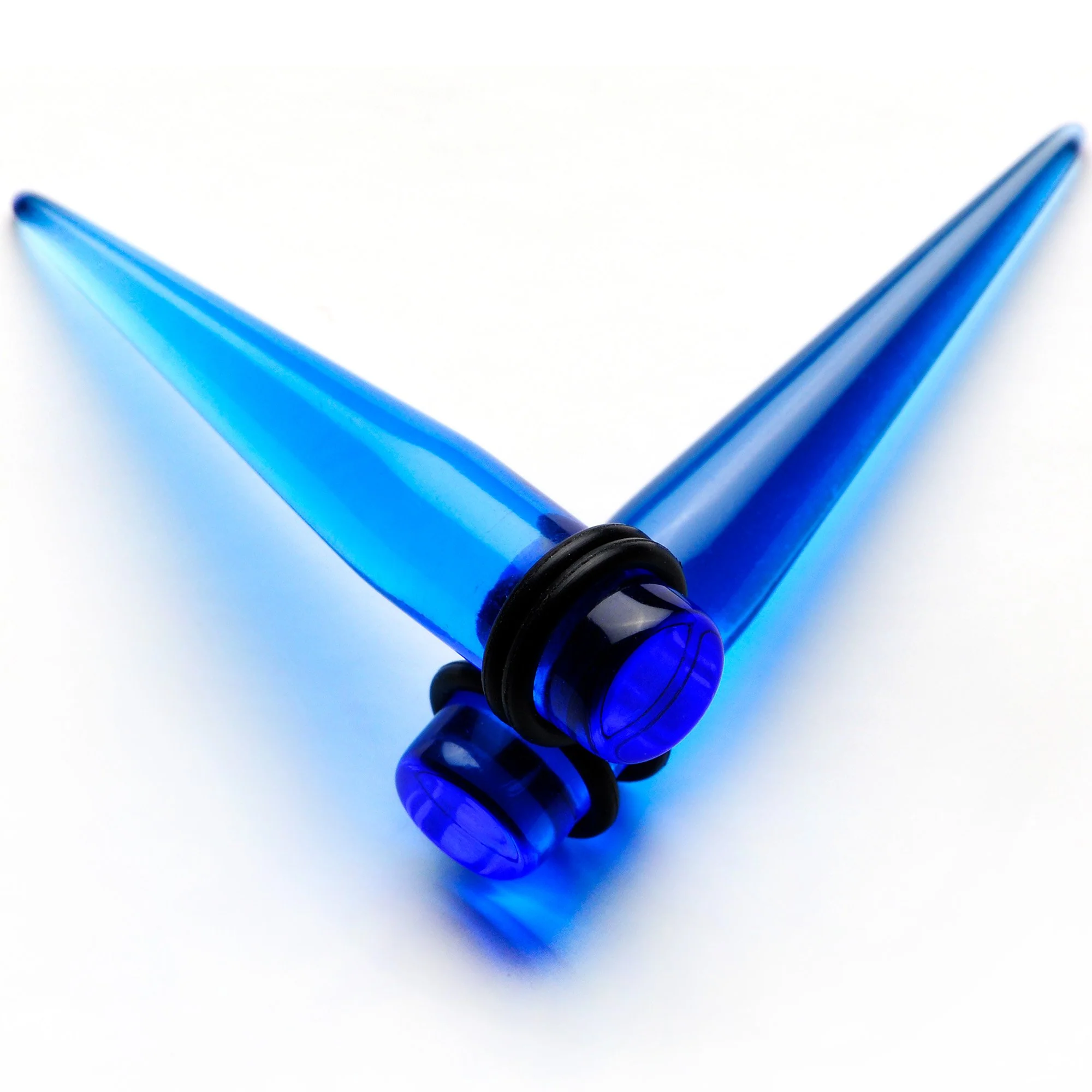 Blue Acrylic Straight Taper Set Available in Sizes  14G to 00G - Image 14