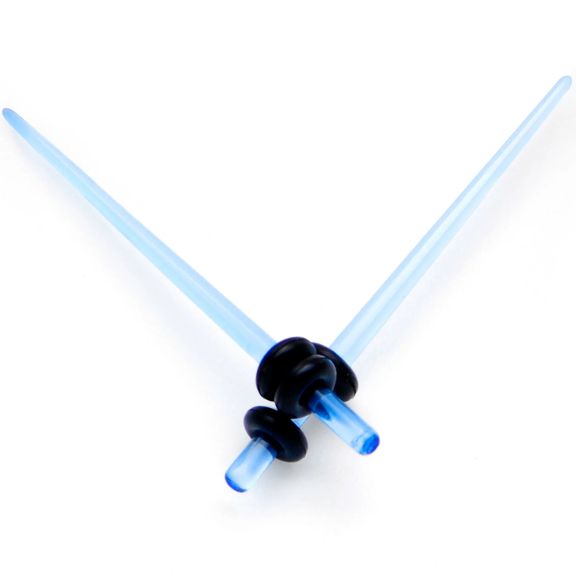 Blue Acrylic Straight Taper Set Available in Sizes  14G to 00G - Image 7