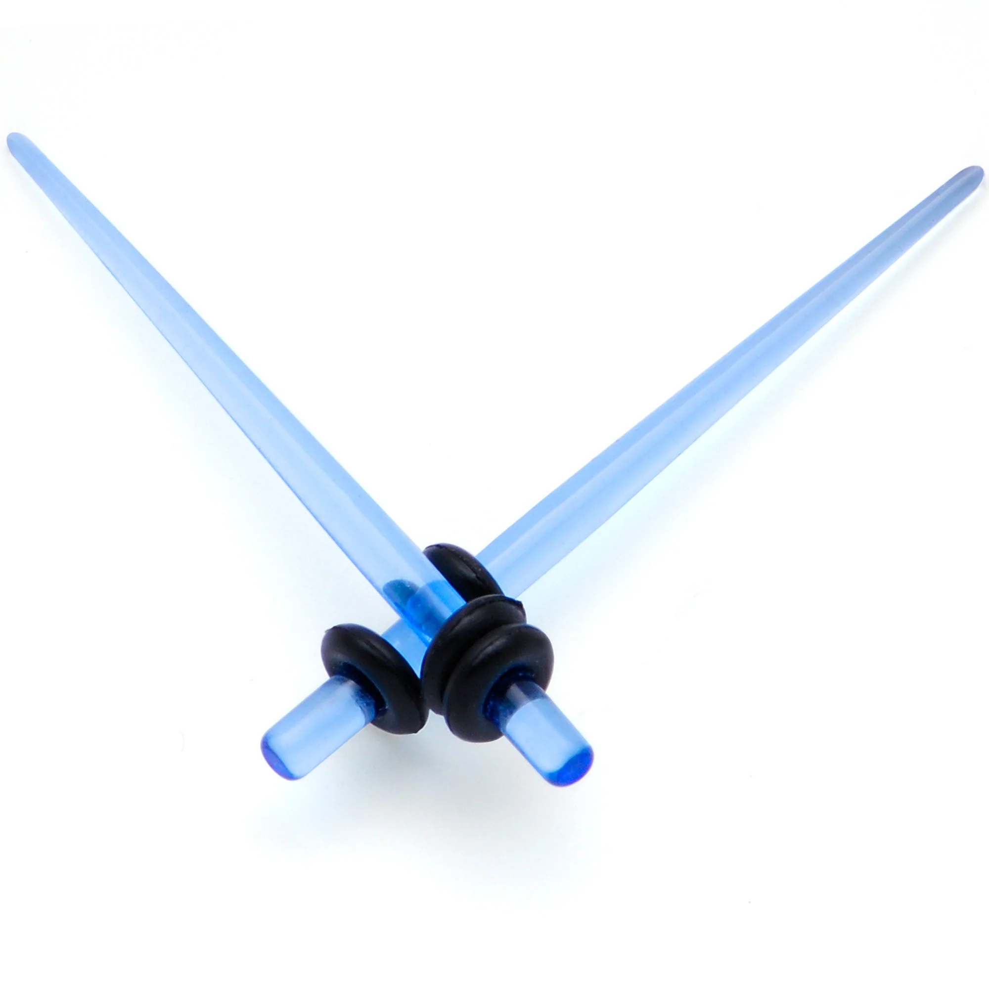 Blue Acrylic Straight Taper Set Available in Sizes  14G to 00G - Image 9