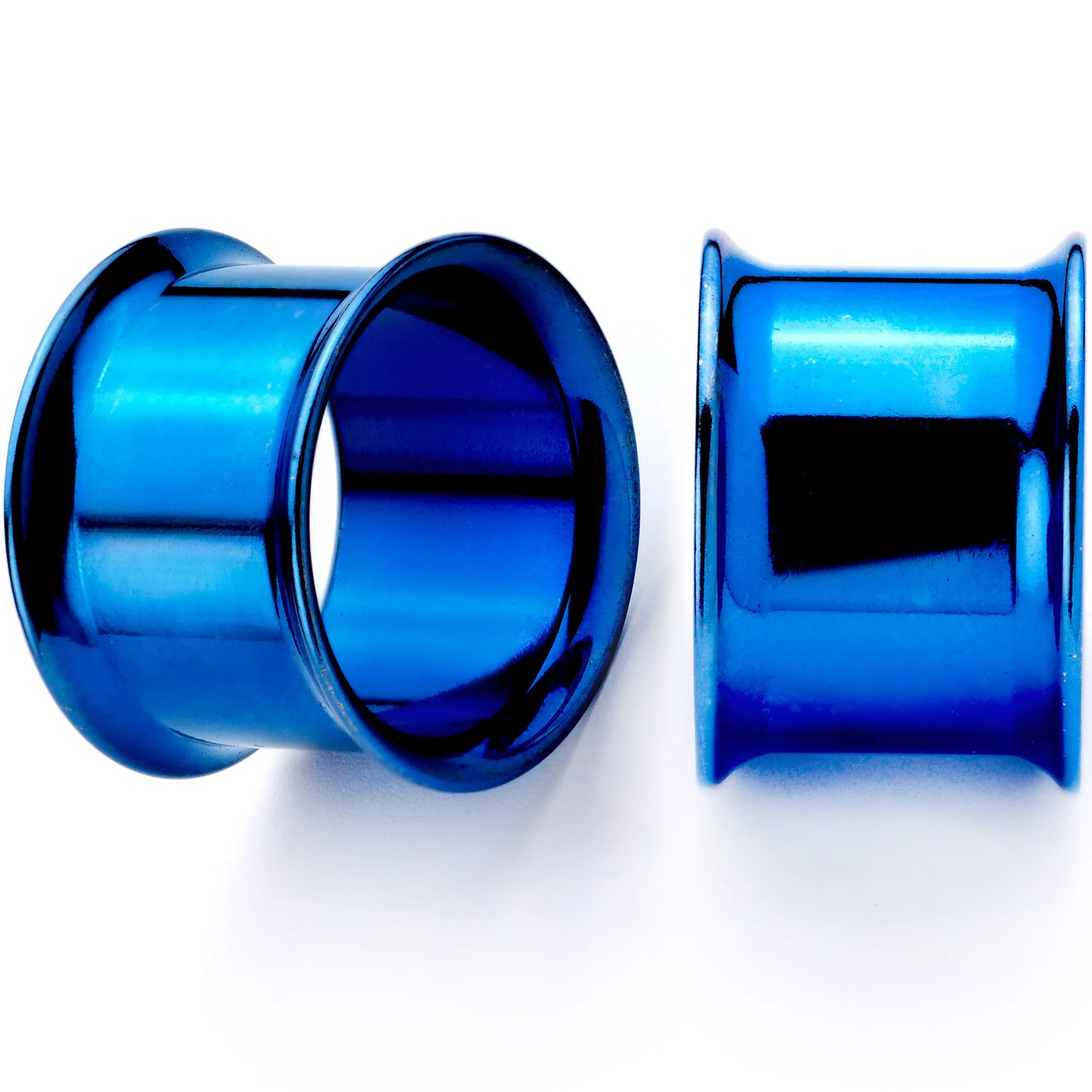 Blue Anodized Steel Double Flare Tunnel Plug Set 4mm to 16mm - Image 10