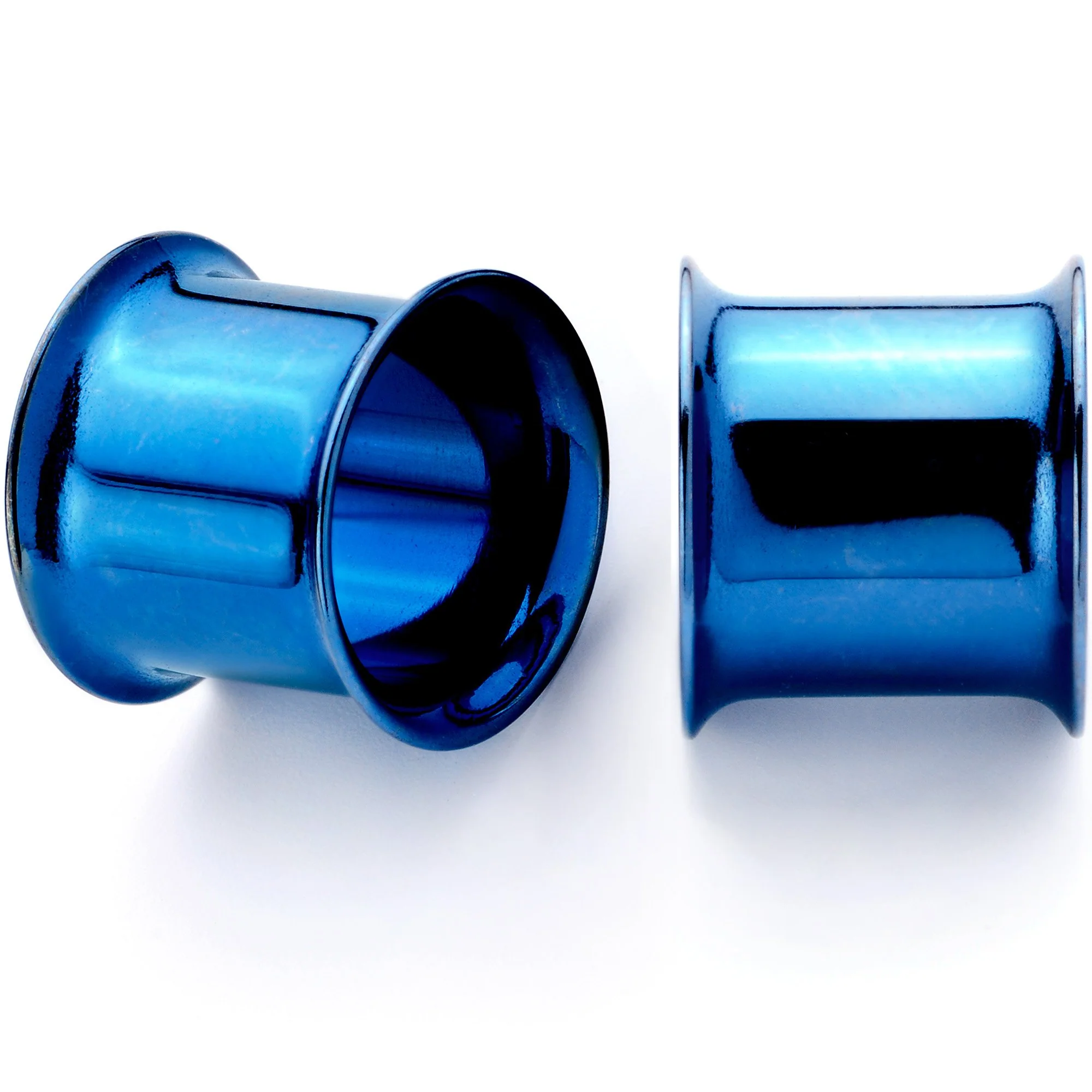 Blue Anodized Steel Double Flare Tunnel Plug Set 4mm to 16mm - Image 5