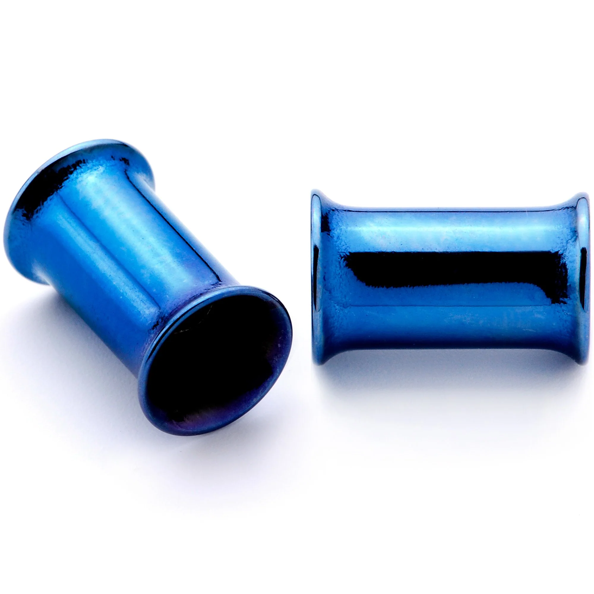 Blue Anodized Steel Double Flare Tunnel Plug Set 4mm to 16mm - Image 7