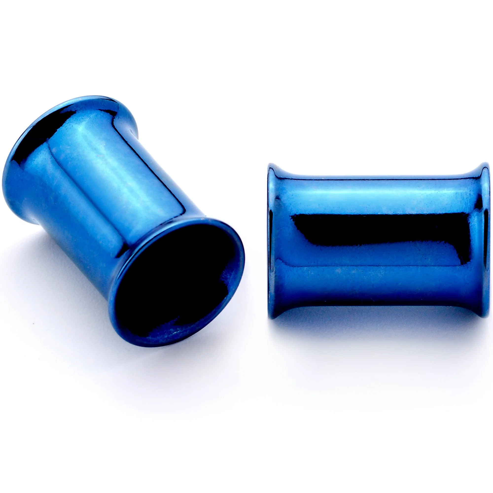 Blue Anodized Steel Double Flare Tunnel Plug Set 4mm to 16mm - Image 8