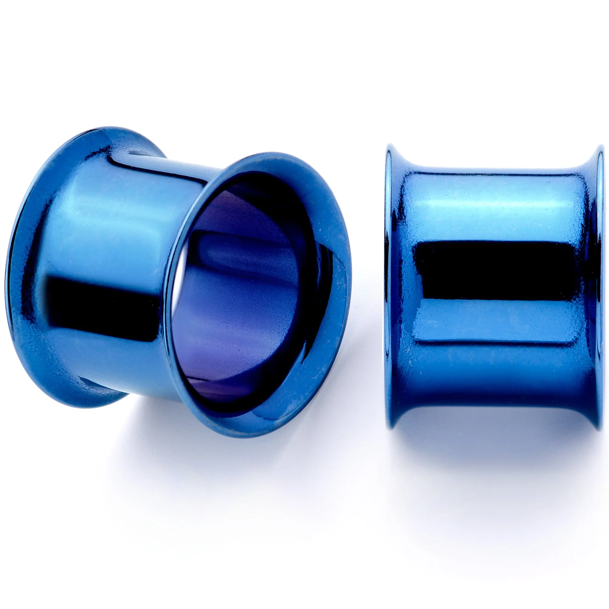 Blue Anodized Steel Double Flare Tunnel Plug Set 4mm to 16mm - Image 9