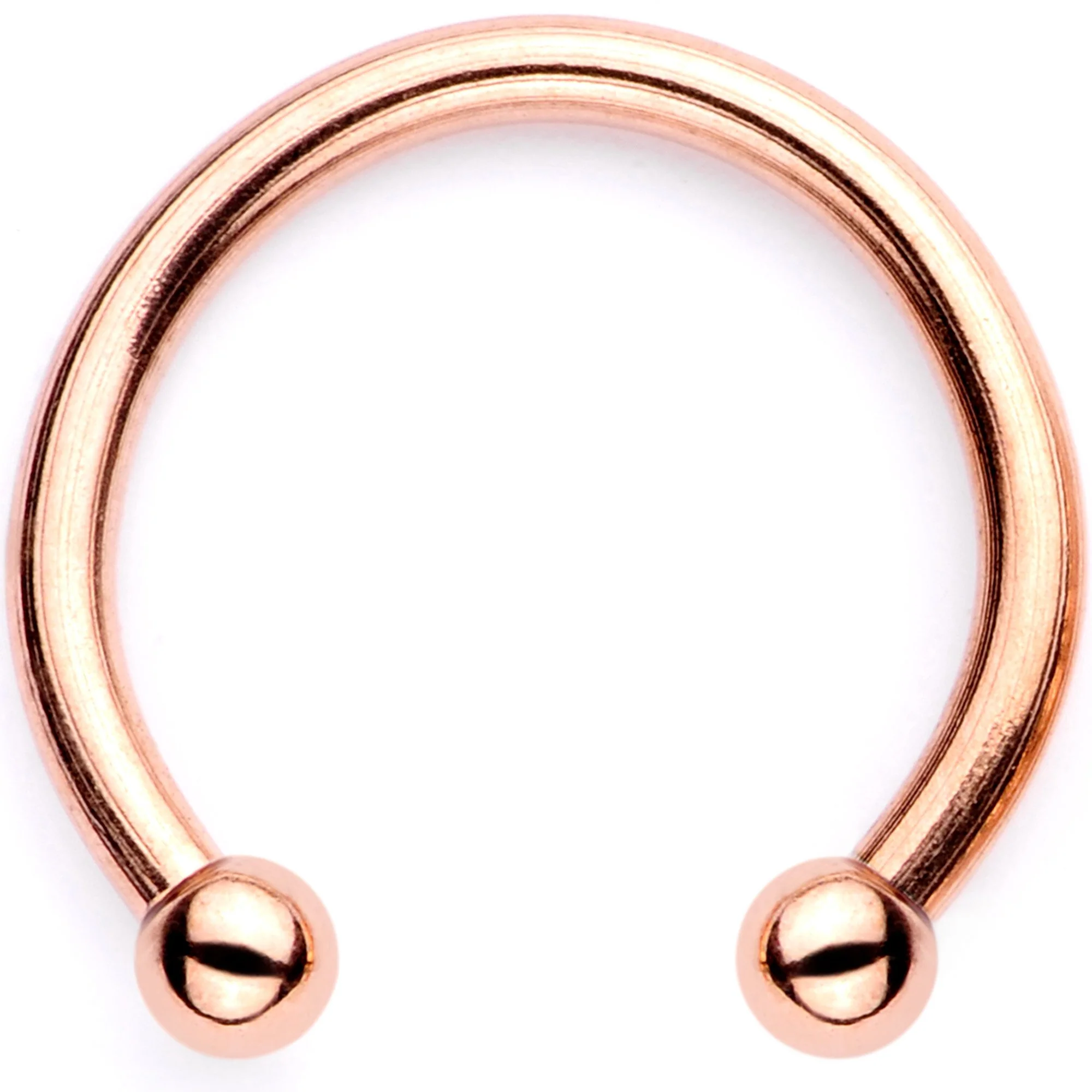 16G Blue Faux Opal Rose Gold Tone Twisted Horseshoe Clip On Fake Septum Ring Set - Image 4