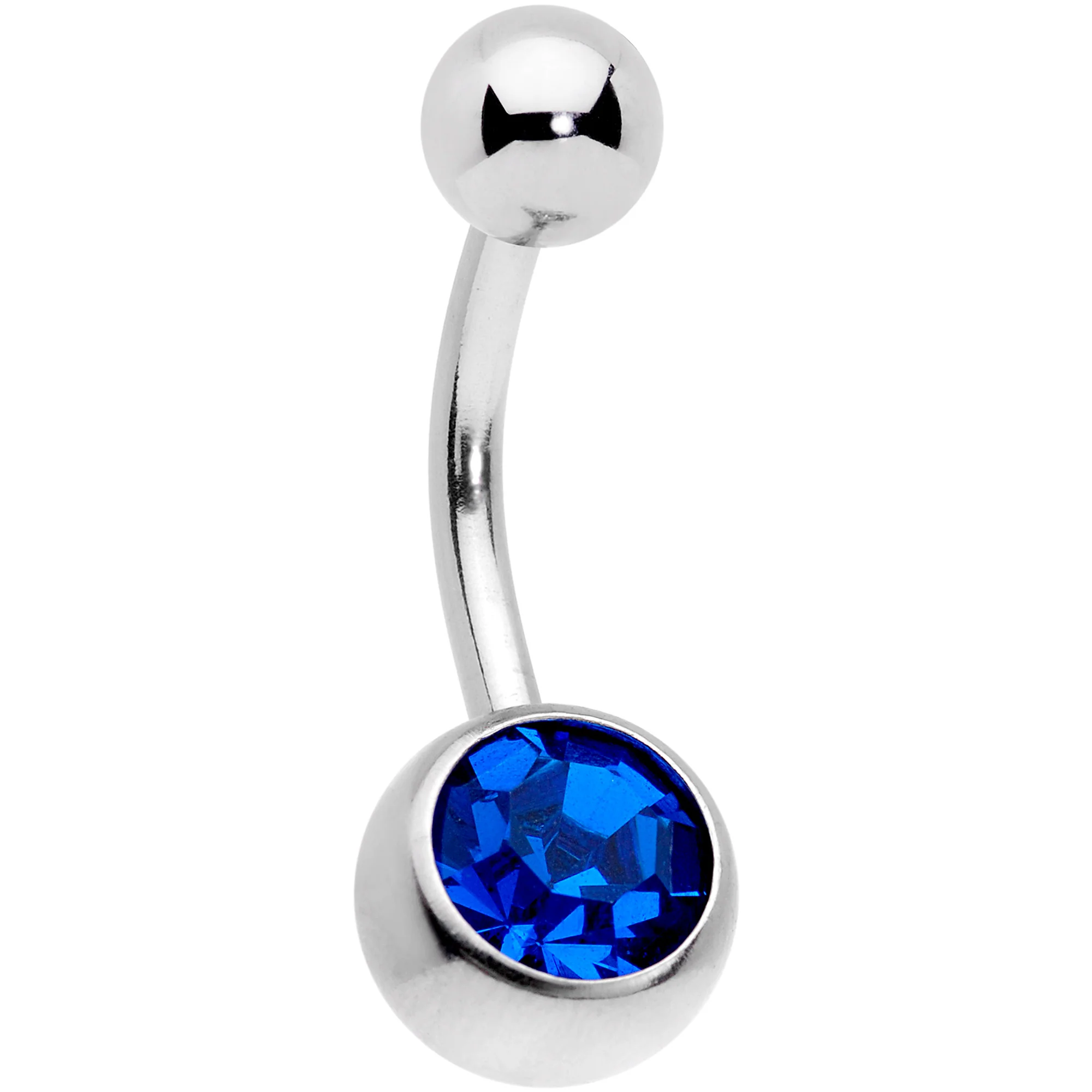 Blue Gem Blue Green Mermaid Scale Belly Ring Set of 3 - Image 3