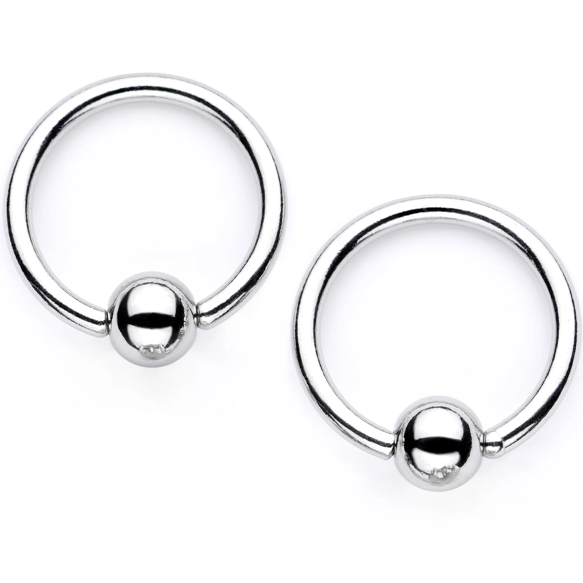 14G Blue Gem Supernova Captive Ring Barbell Nipple Ring Set - Image 5