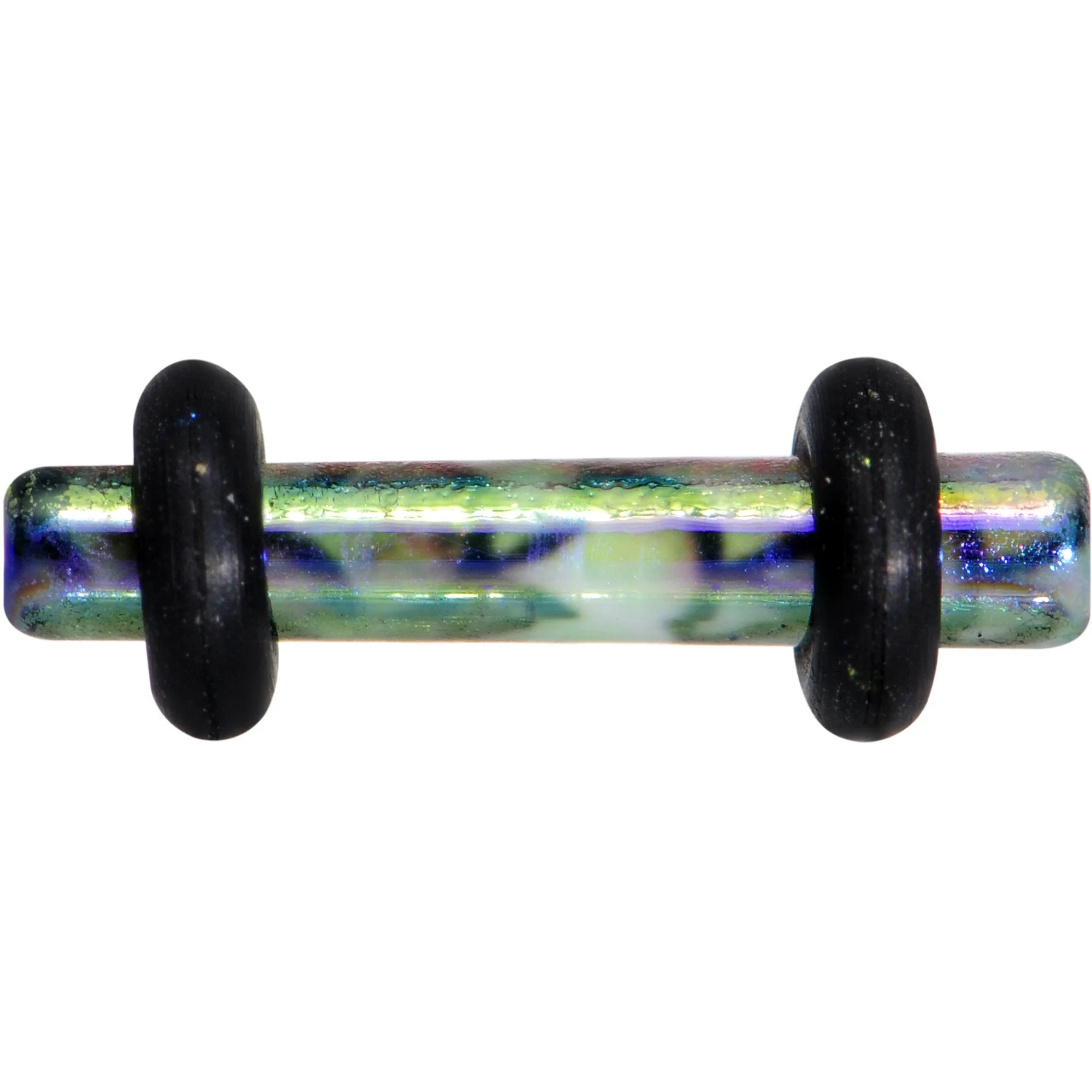 Green Blue Acrylic Mermaid Scale Straight Plug Set 14G to 8G - Image 4