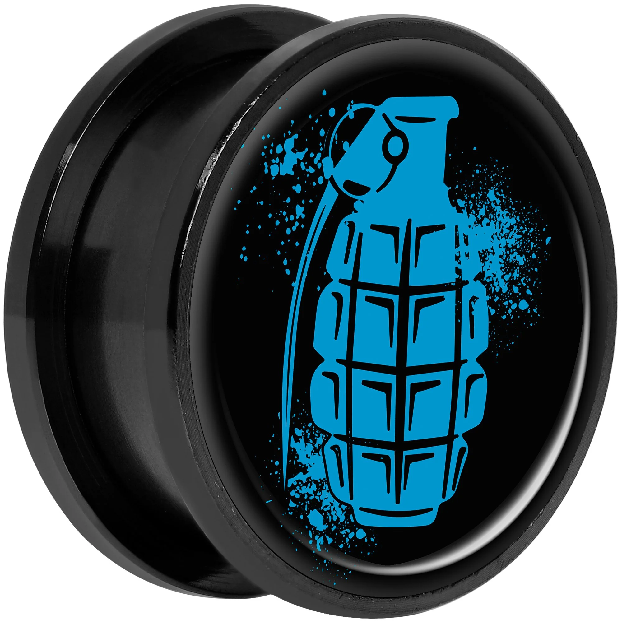 Blue Grenade Black Anodized Screw Fit Plug Set 20mm - Image 2