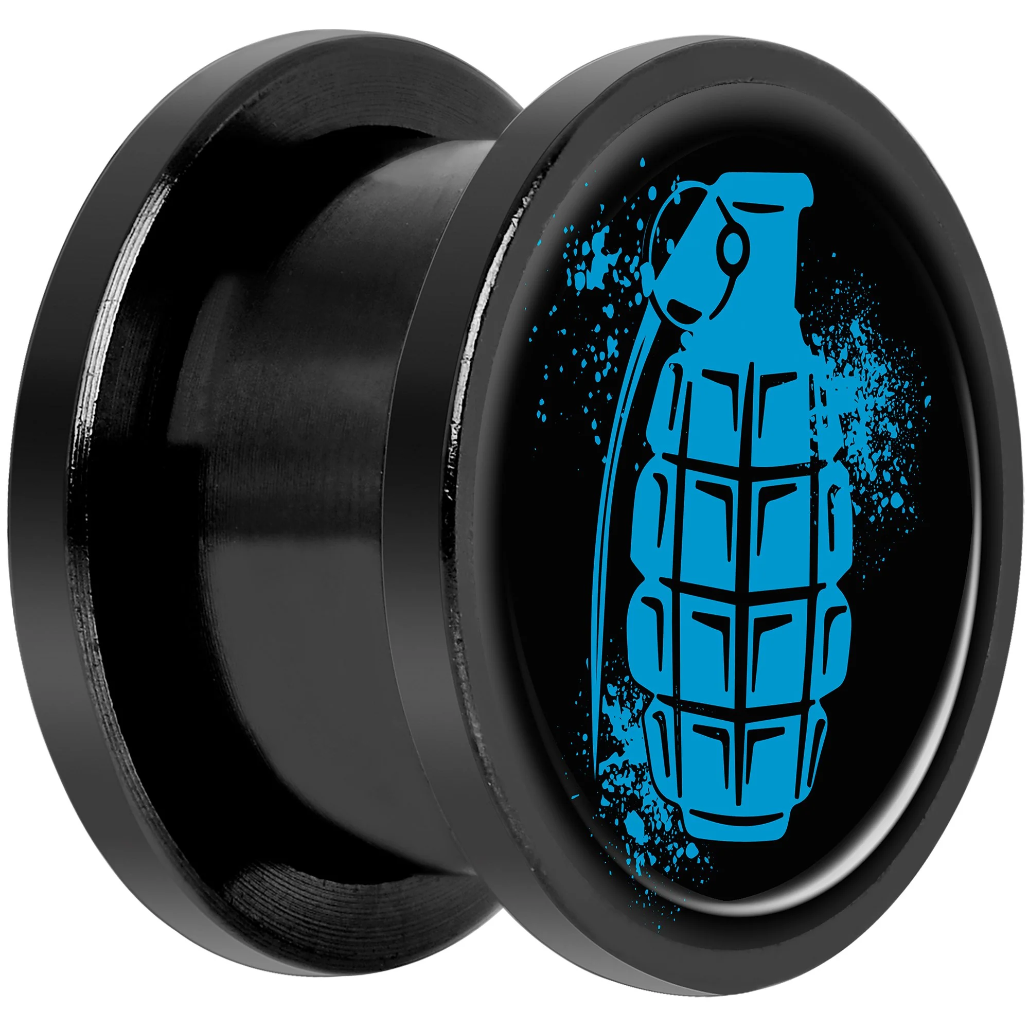 Blue Grenade Black Anodized Screw Fit Plug Set 9/16 - Image 2