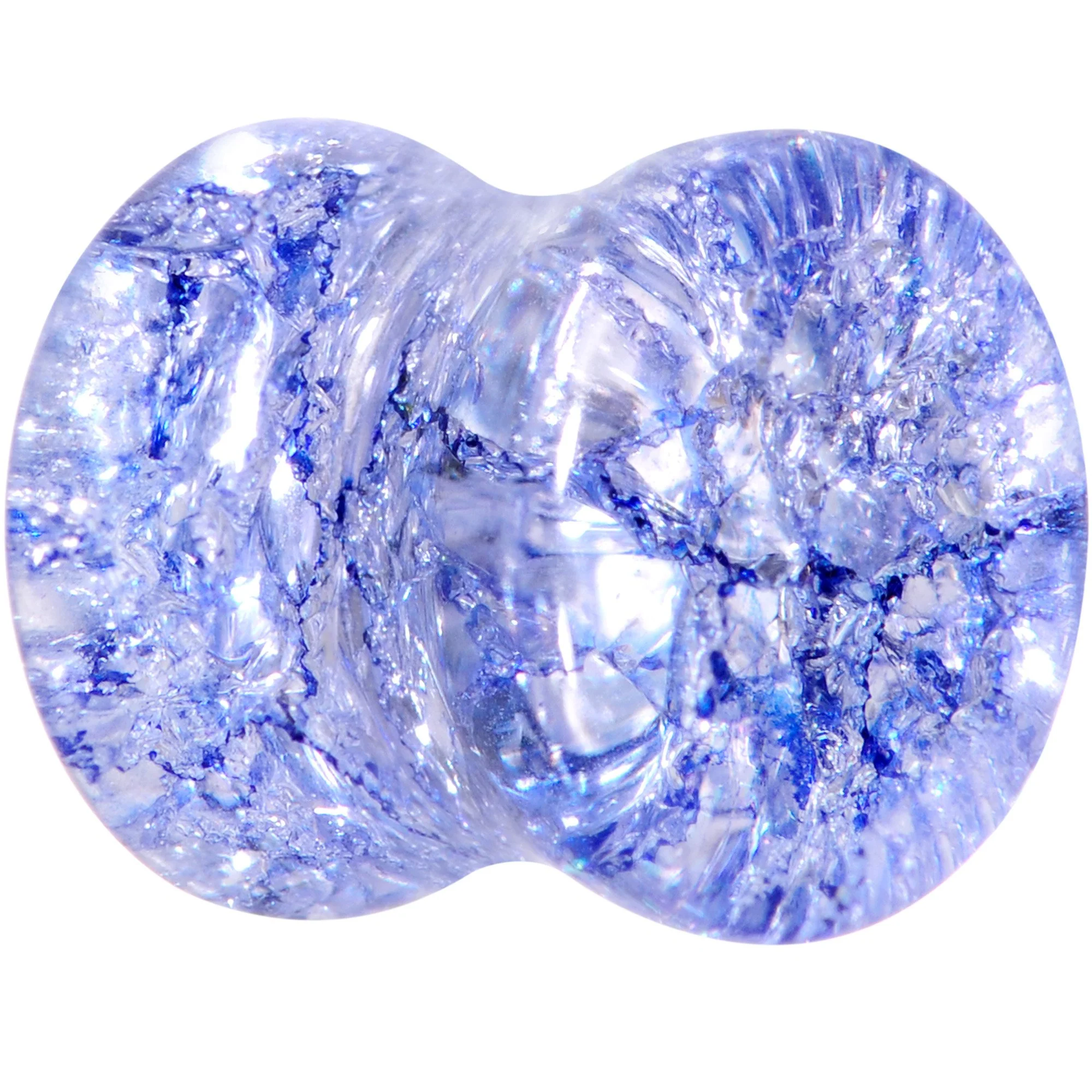 Blue Shattered Glass Wild Child Saddle Plug Set 6mm to 16mm - Image 2