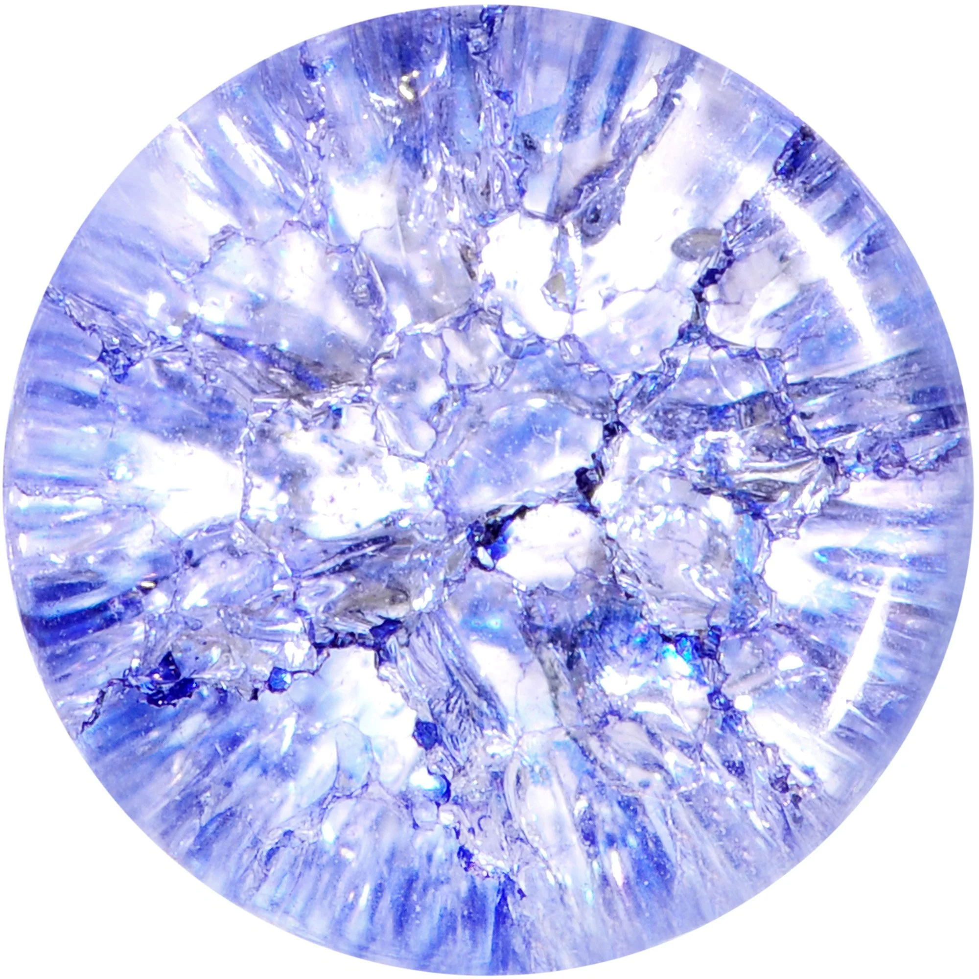 Blue Shattered Glass Wild Child Saddle Plug Set 6mm to 16mm - Image 3