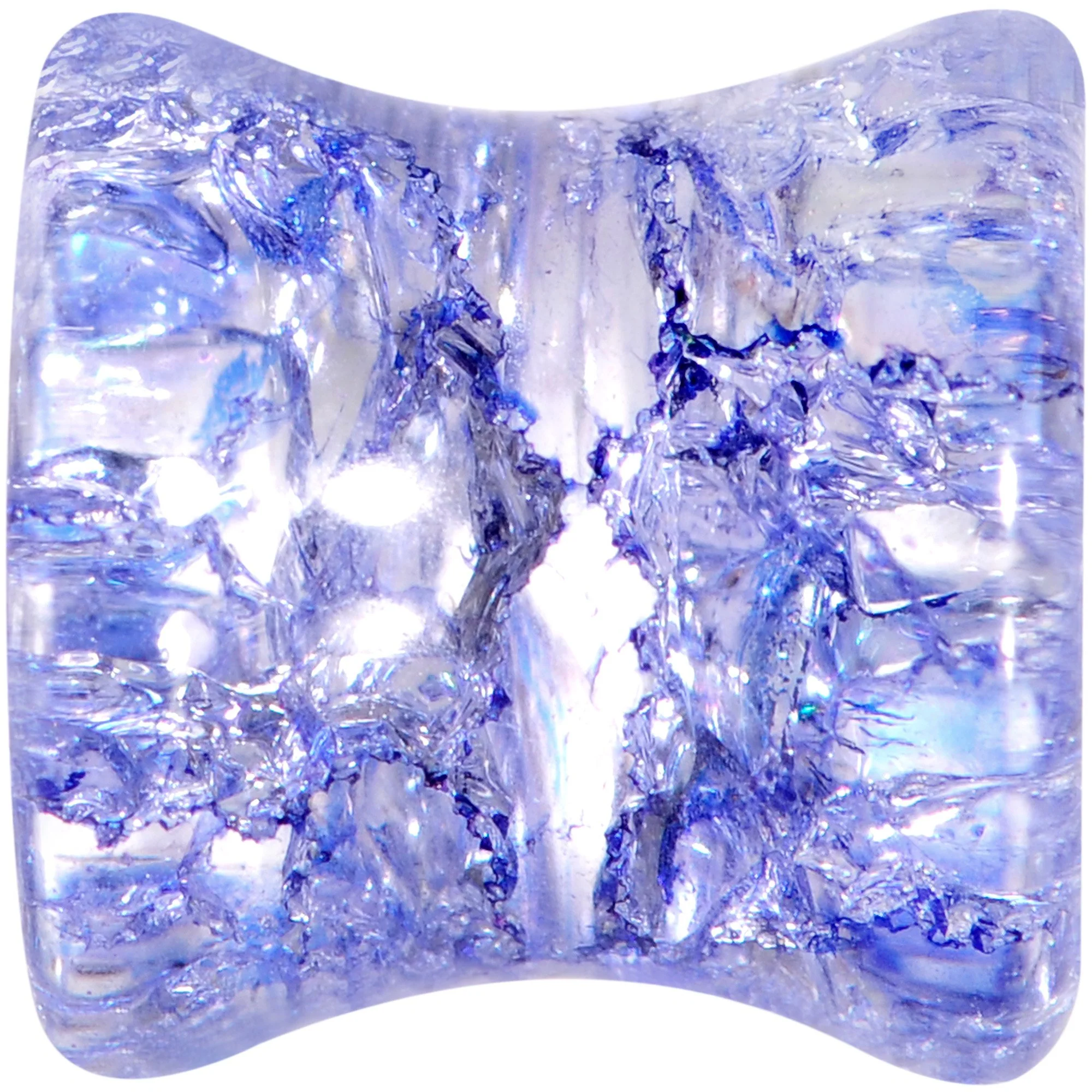 Blue Shattered Glass Wild Child Saddle Plug Set 6mm to 16mm - Image 4
