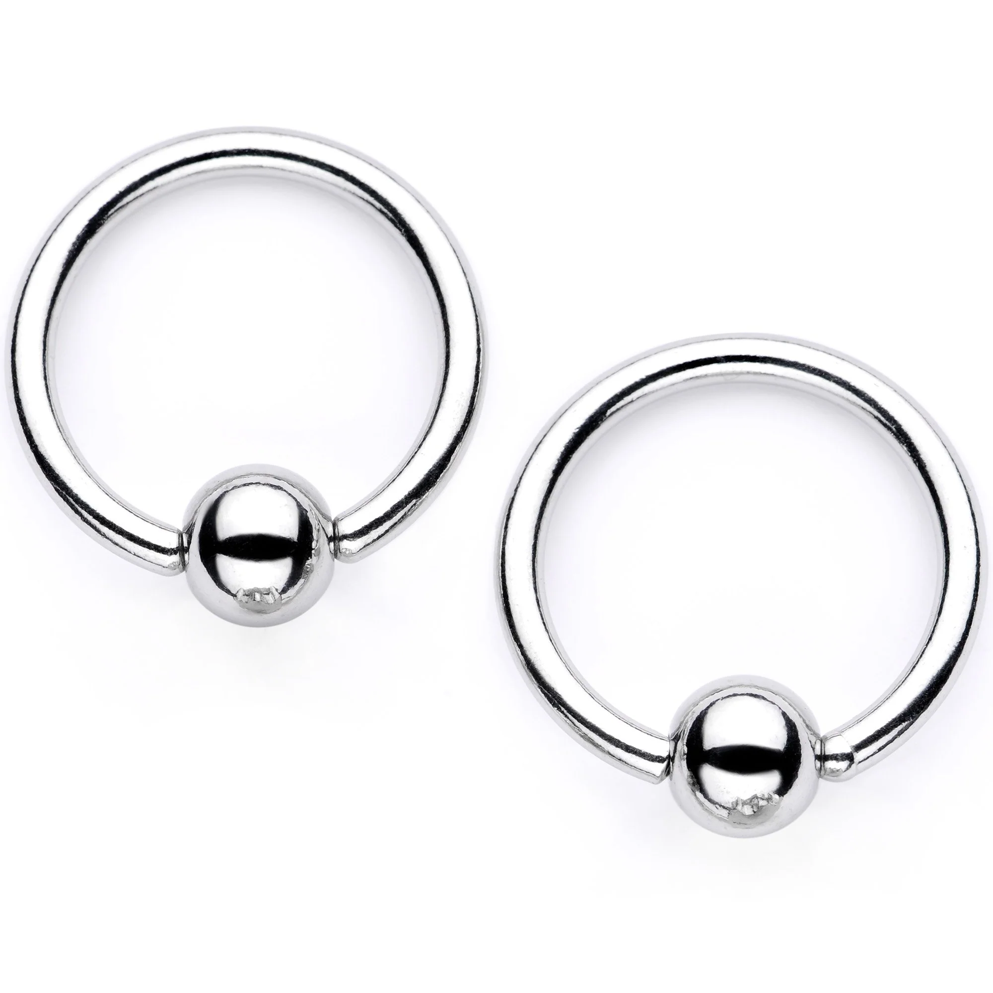 14G Blue Sugar Skull Captive Ring Barbell Nipple Ring Set - Image 4