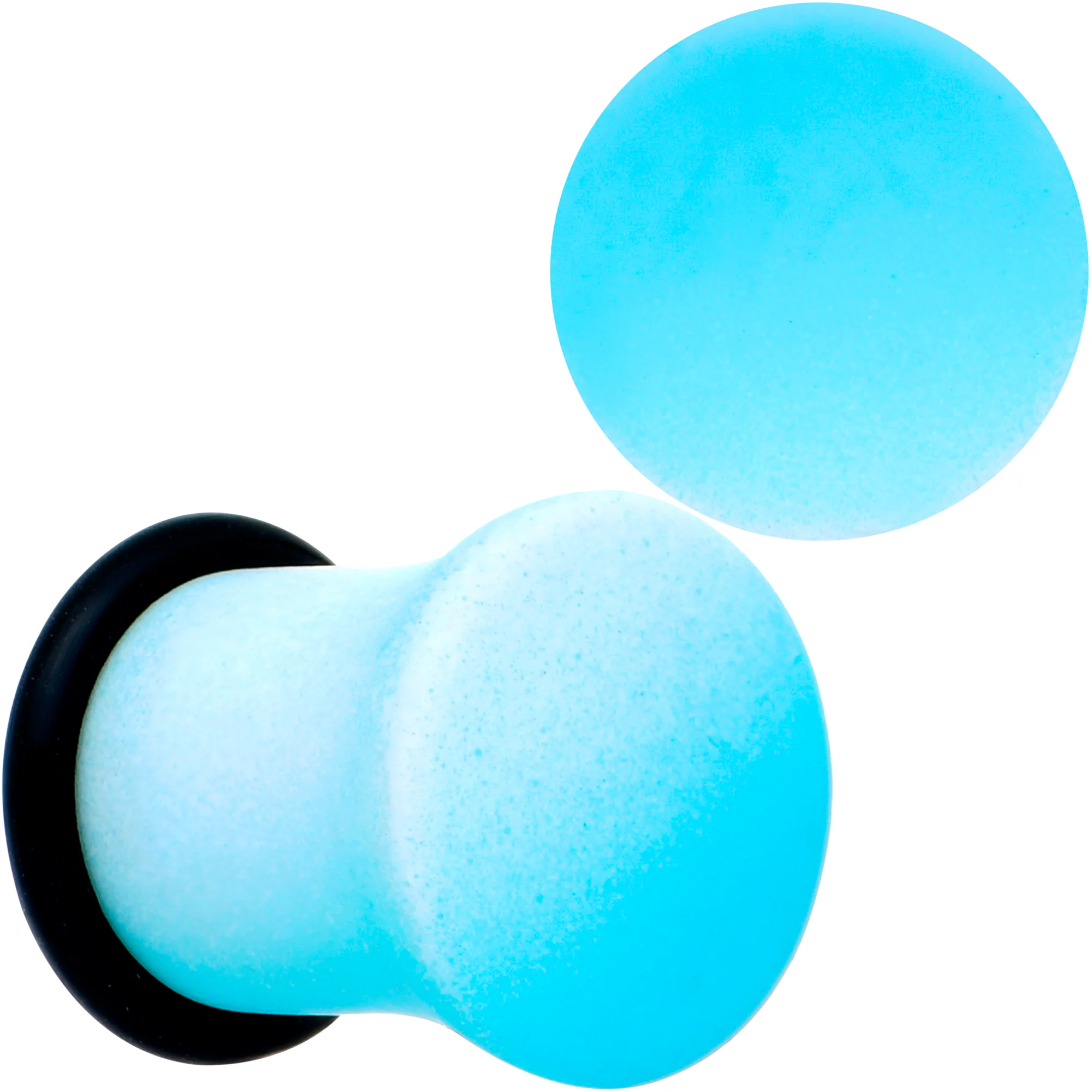 Blue White Ombre Matte Acrylic Single Flare Plug Set - Image 10