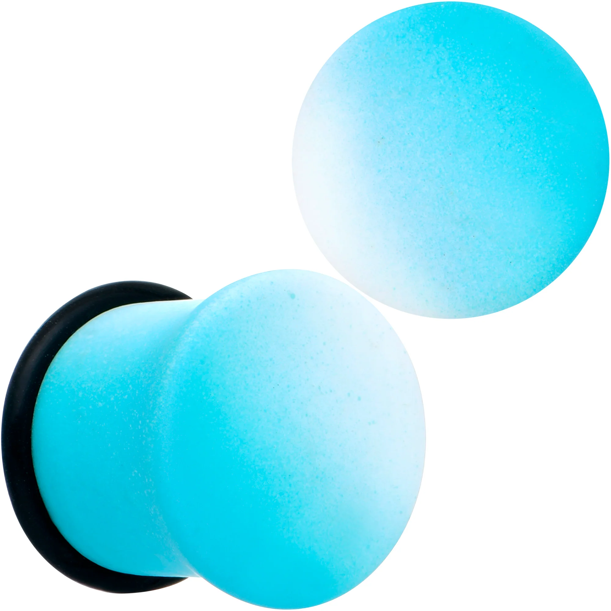 Blue White Ombre Matte Acrylic Single Flare Plug Set - Image 12
