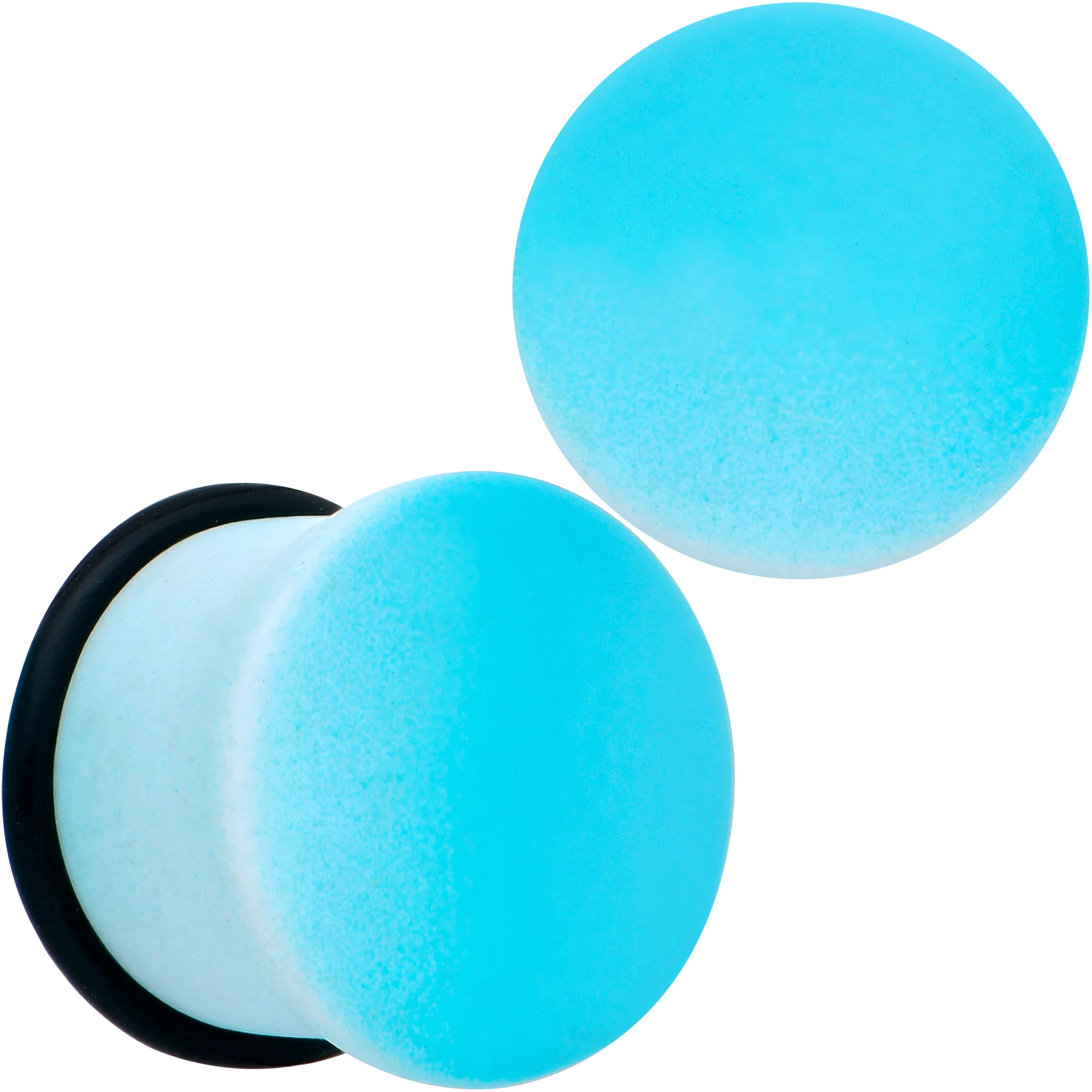 Blue White Ombre Matte Acrylic Single Flare Plug Set - Image 13