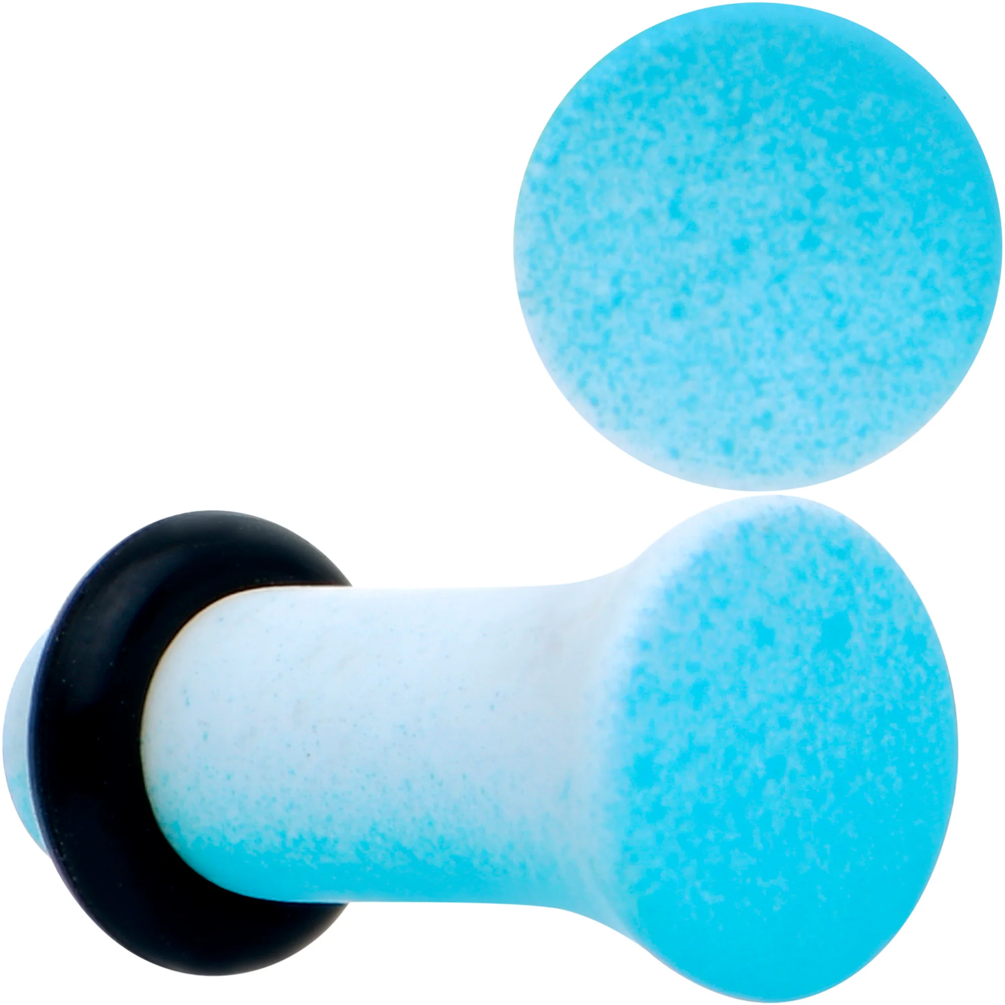 Blue White Ombre Matte Acrylic Single Flare Plug Set - Image 7