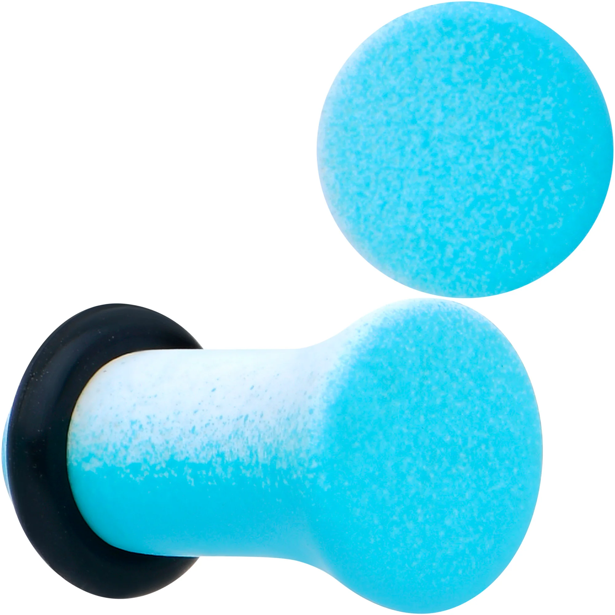 Blue White Ombre Matte Acrylic Single Flare Plug Set - Image 8