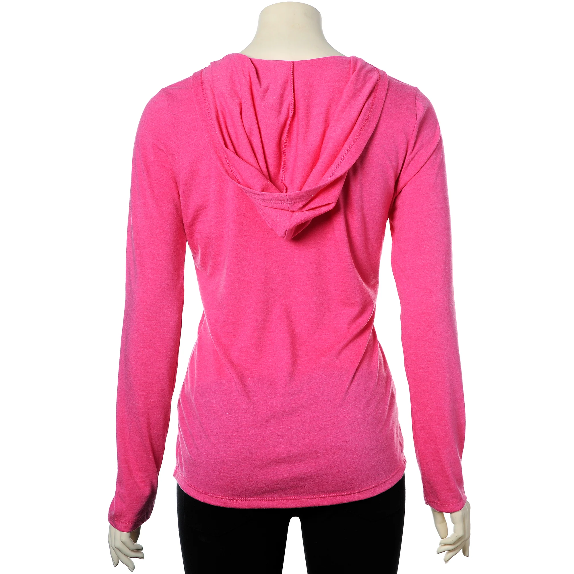 Body Candy Logo Pink Frost Tapered Long Sleeve Hoodie - Image 3