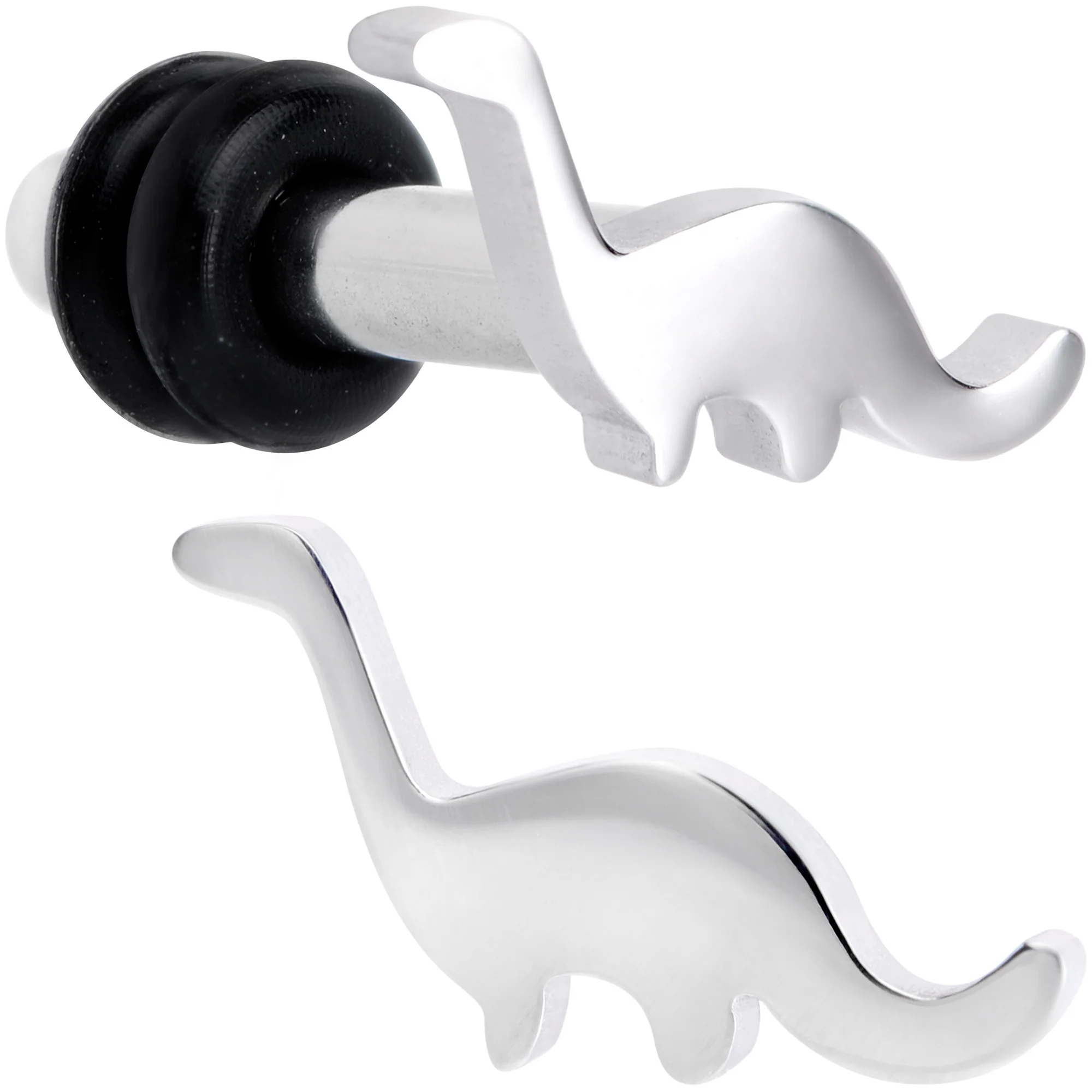 Brontosaurus Dinosaur Single Flare Plug Set 14G to 4G - Image 8