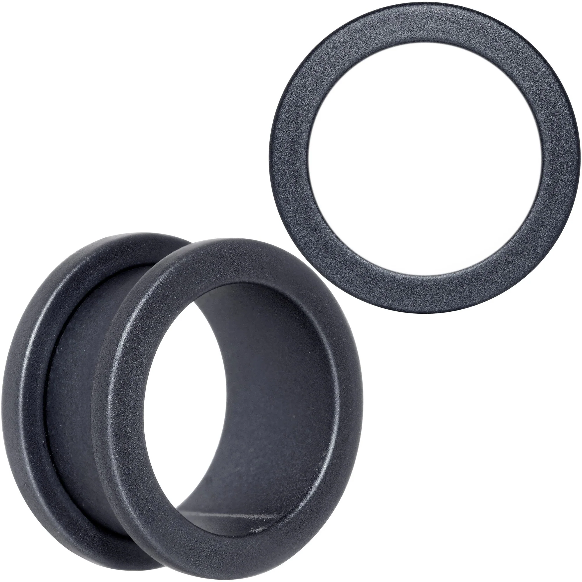 Brown Matte Silicone Screw Fit Tunnel Plug Set 6mm to 25mm - Image 11