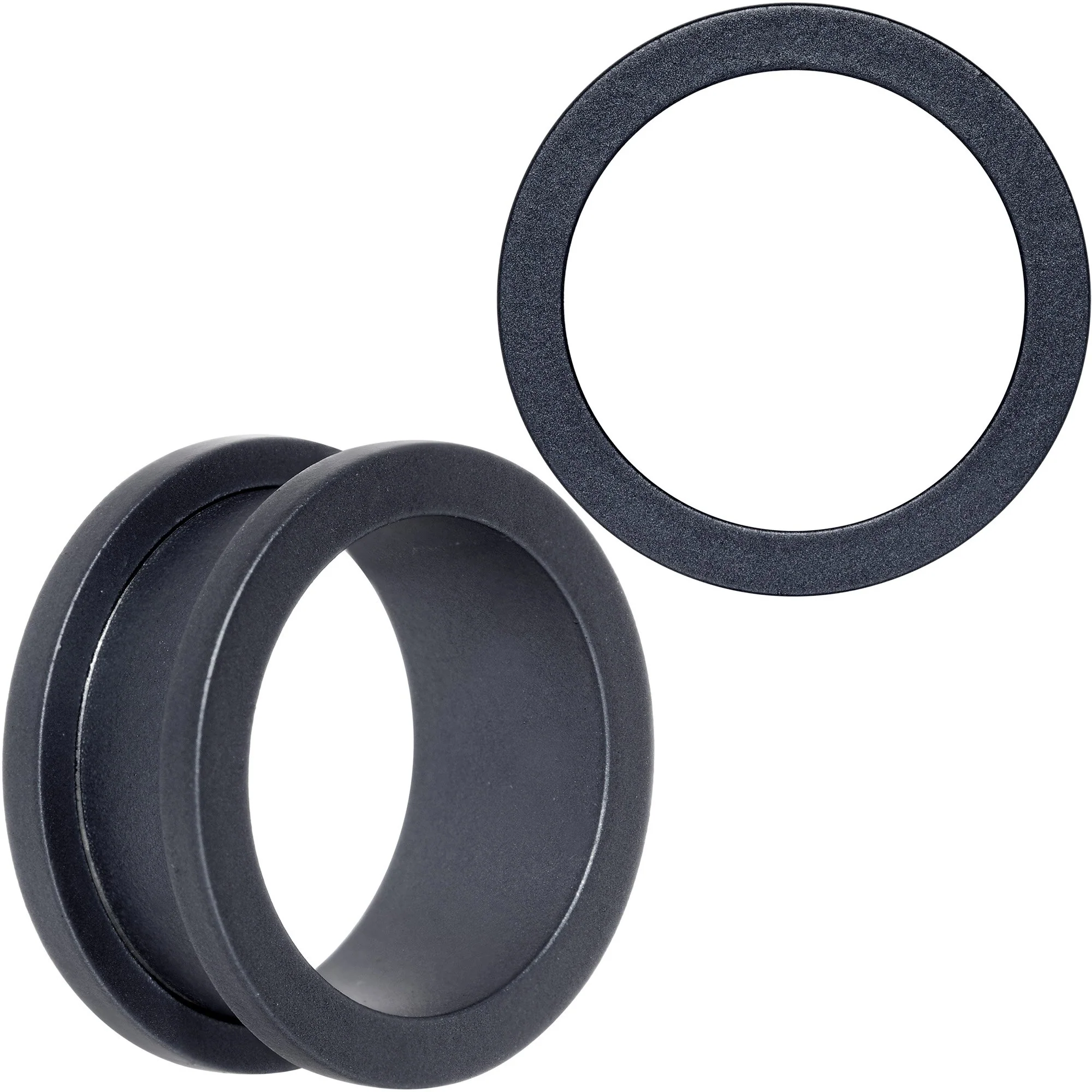 Brown Matte Silicone Screw Fit Tunnel Plug Set 6mm to 25mm - Image 12