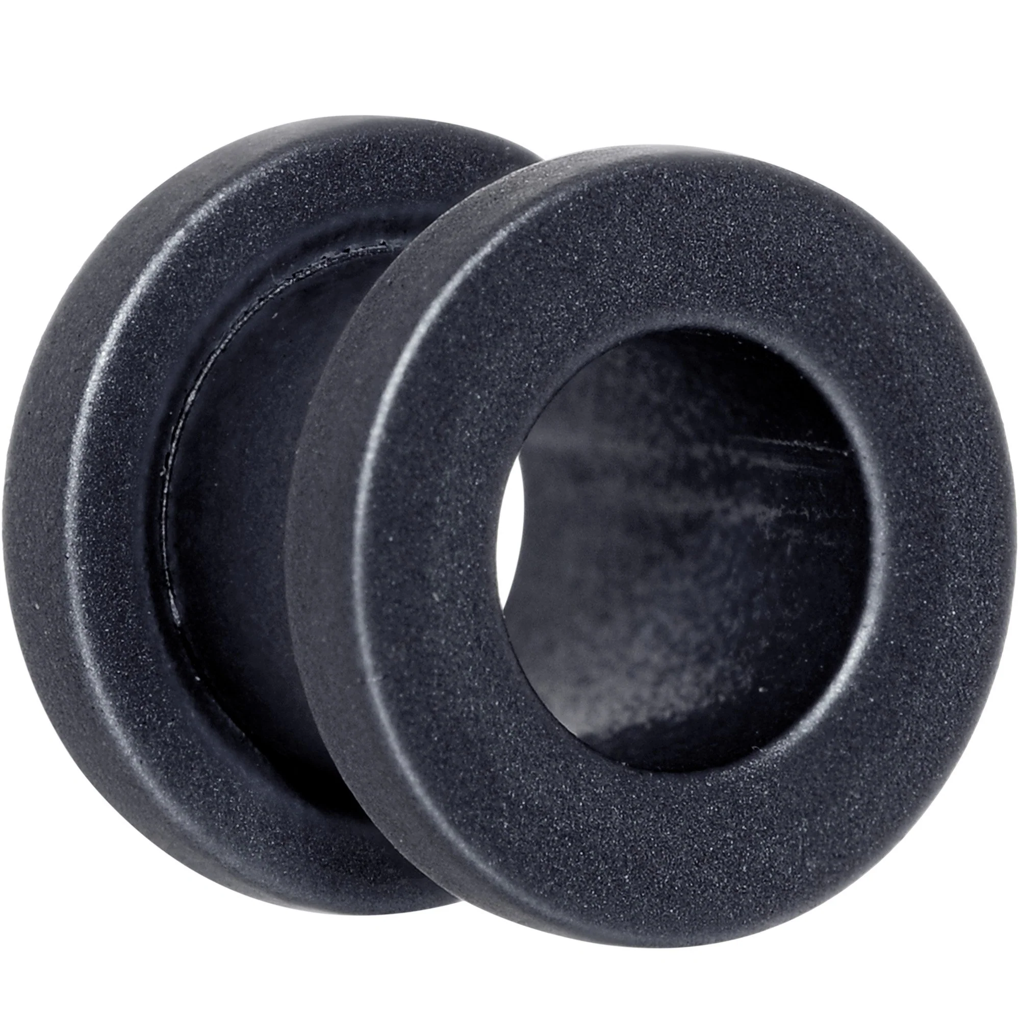 Brown Matte Silicone Screw Fit Tunnel Plug Set 6mm to 25mm - Image 2